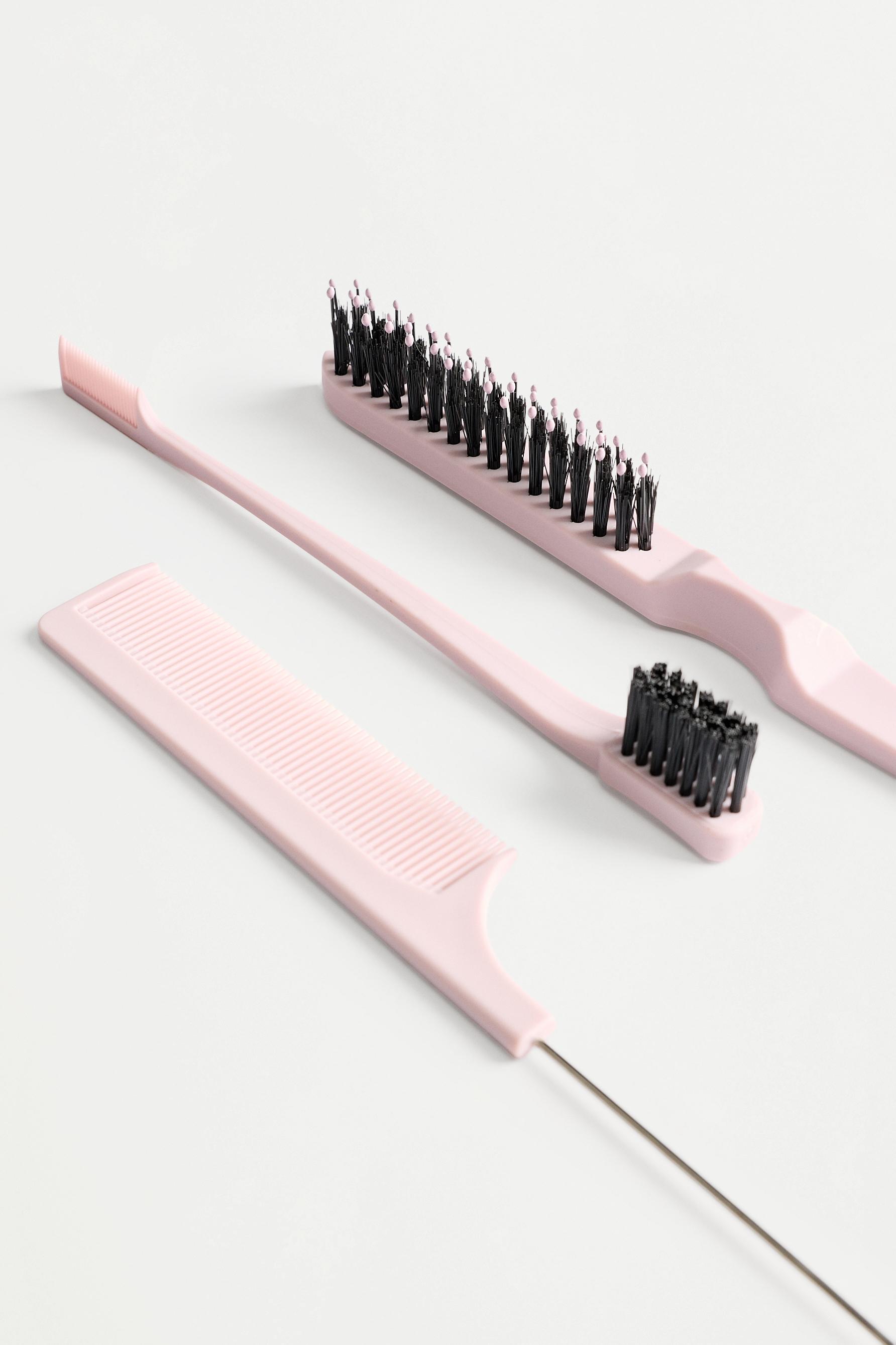 3-piece clean look brush set — PINK