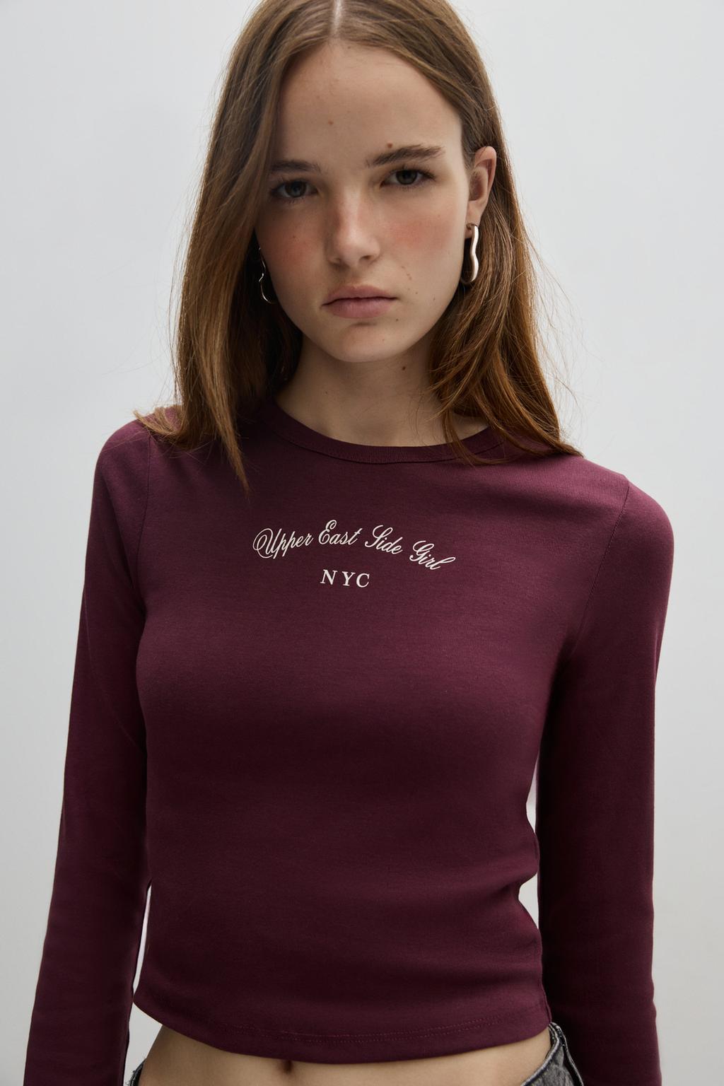 Printed long sleeve T-shirt