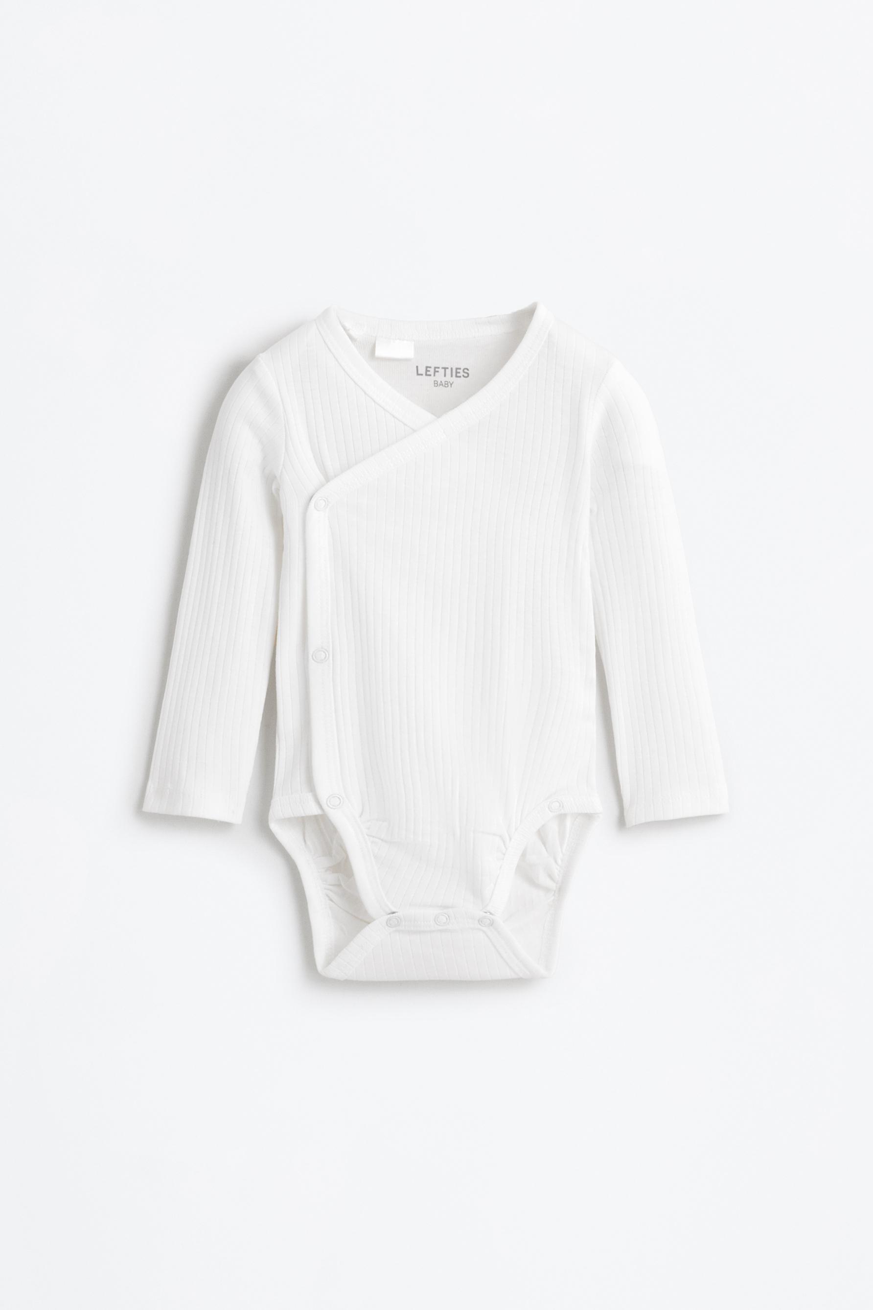 Pack of 2 ribbed kimono bodysuits — WHITE