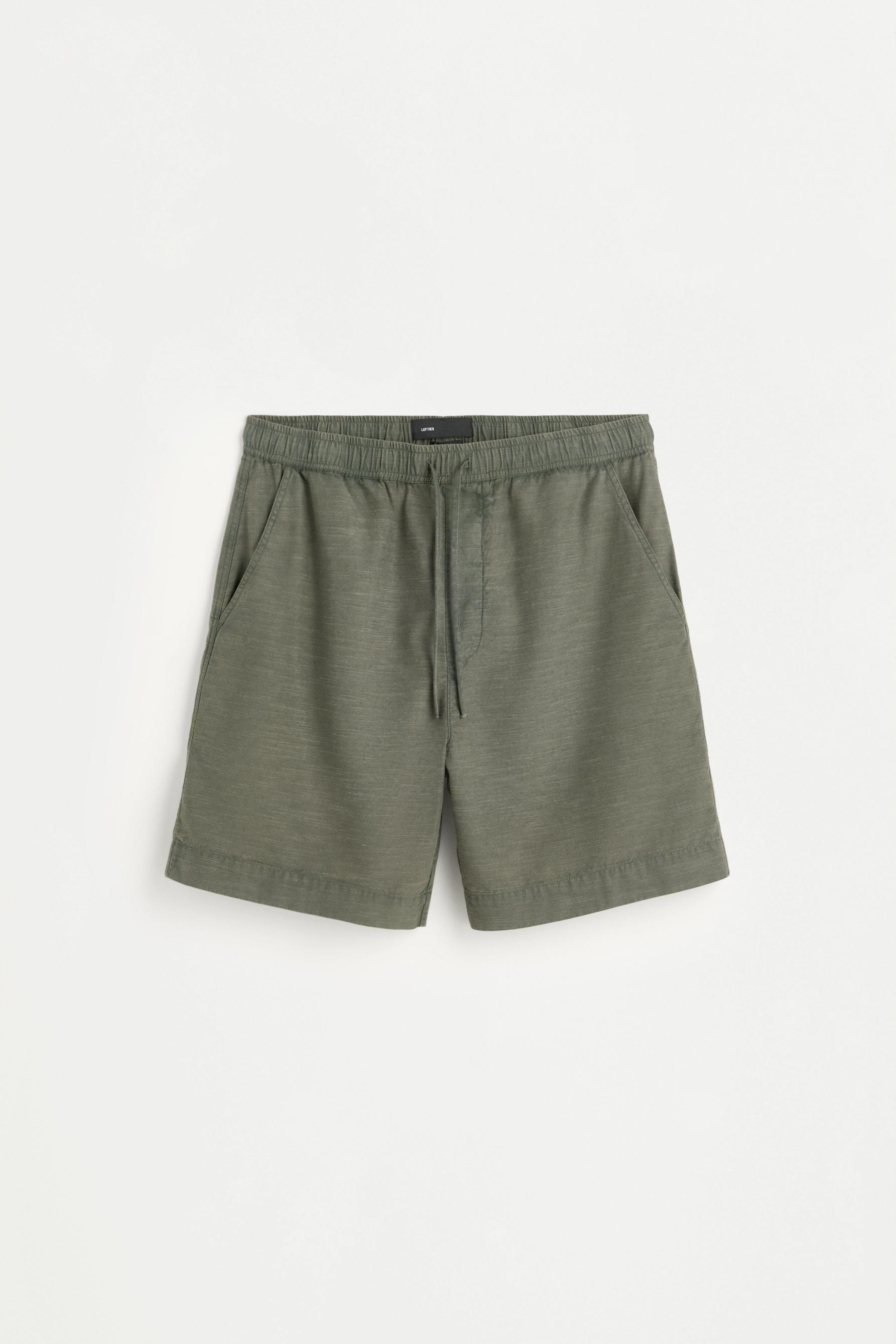 Textured jogger Bermuda shorts — GREEN