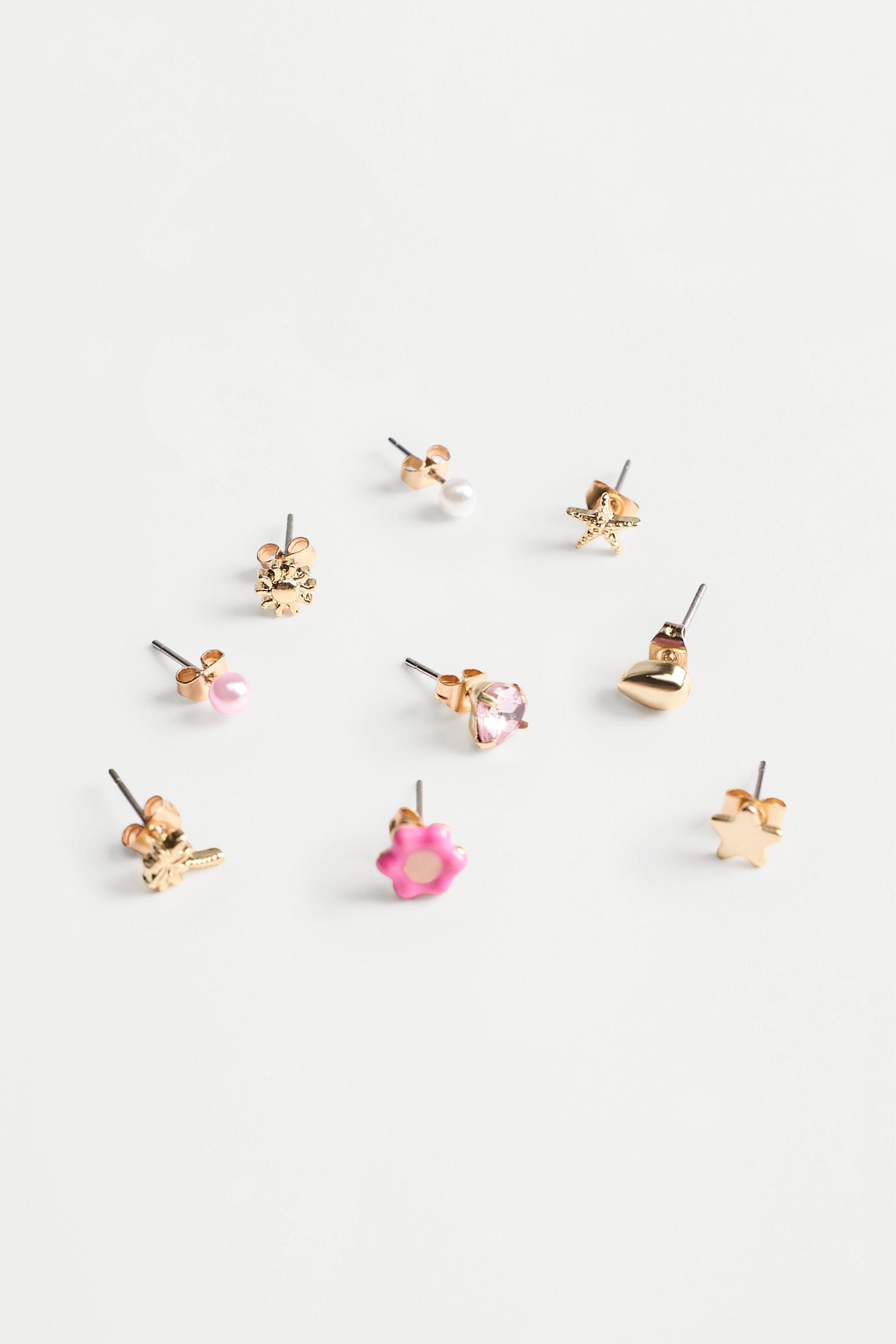 Assorted Earrings (9-Pack) — GOLD