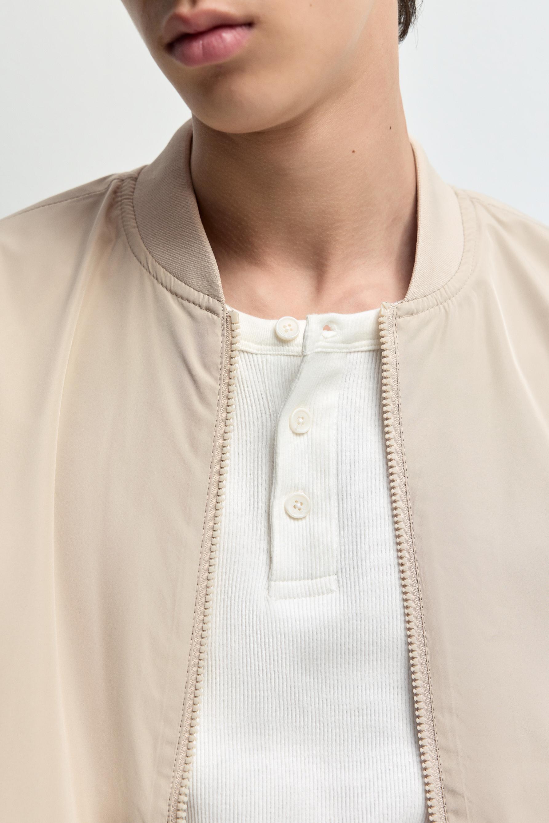 Bomber jacket — BEIGE