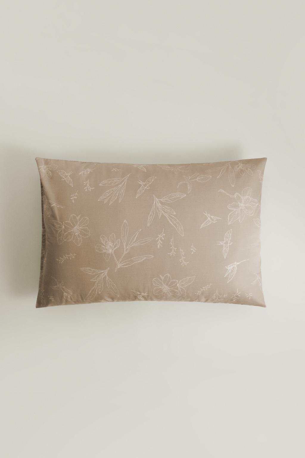 Pack 2 fundas almohadas flores 50 x 75cm