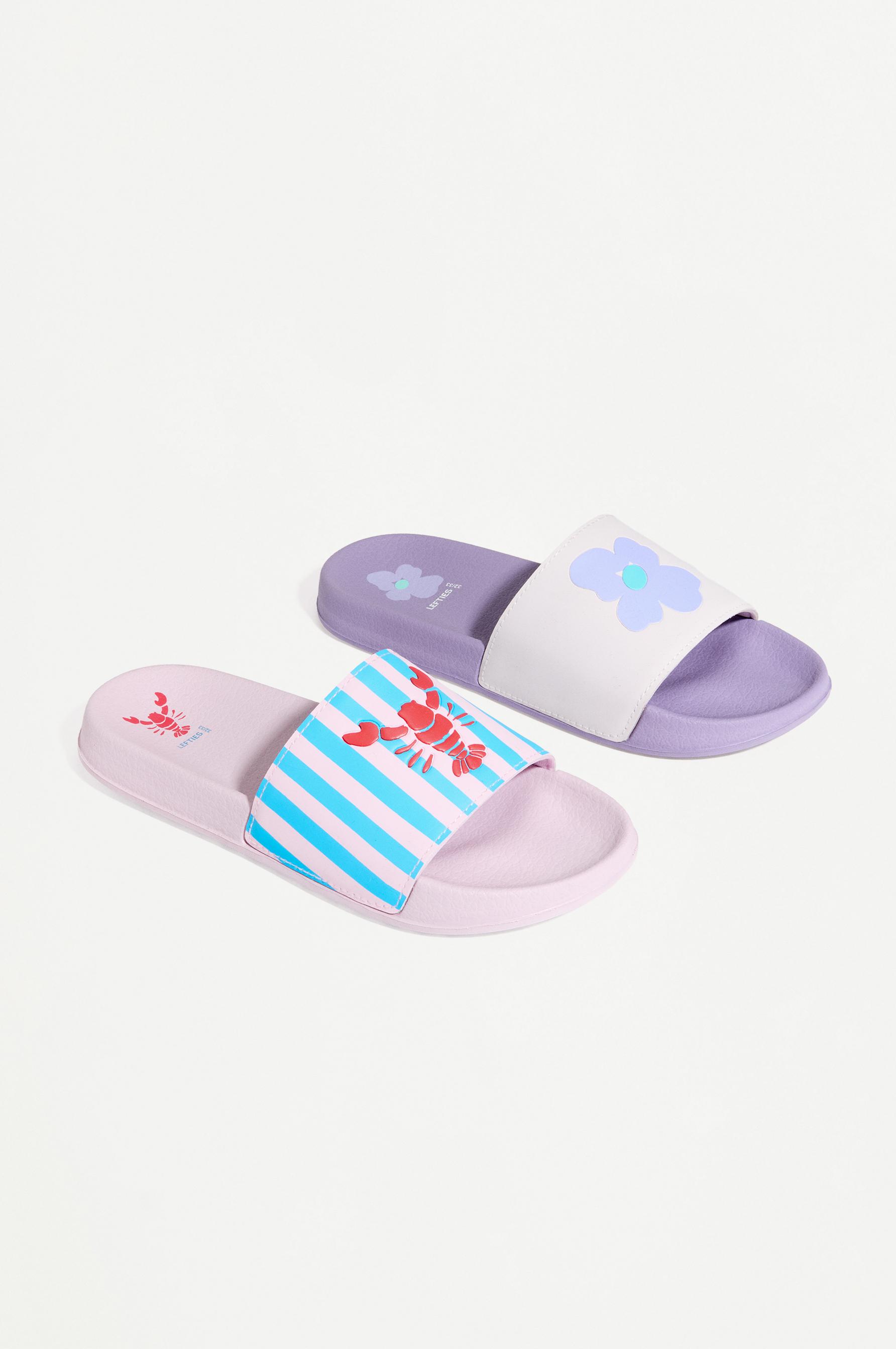 Floral slides — MAUVE