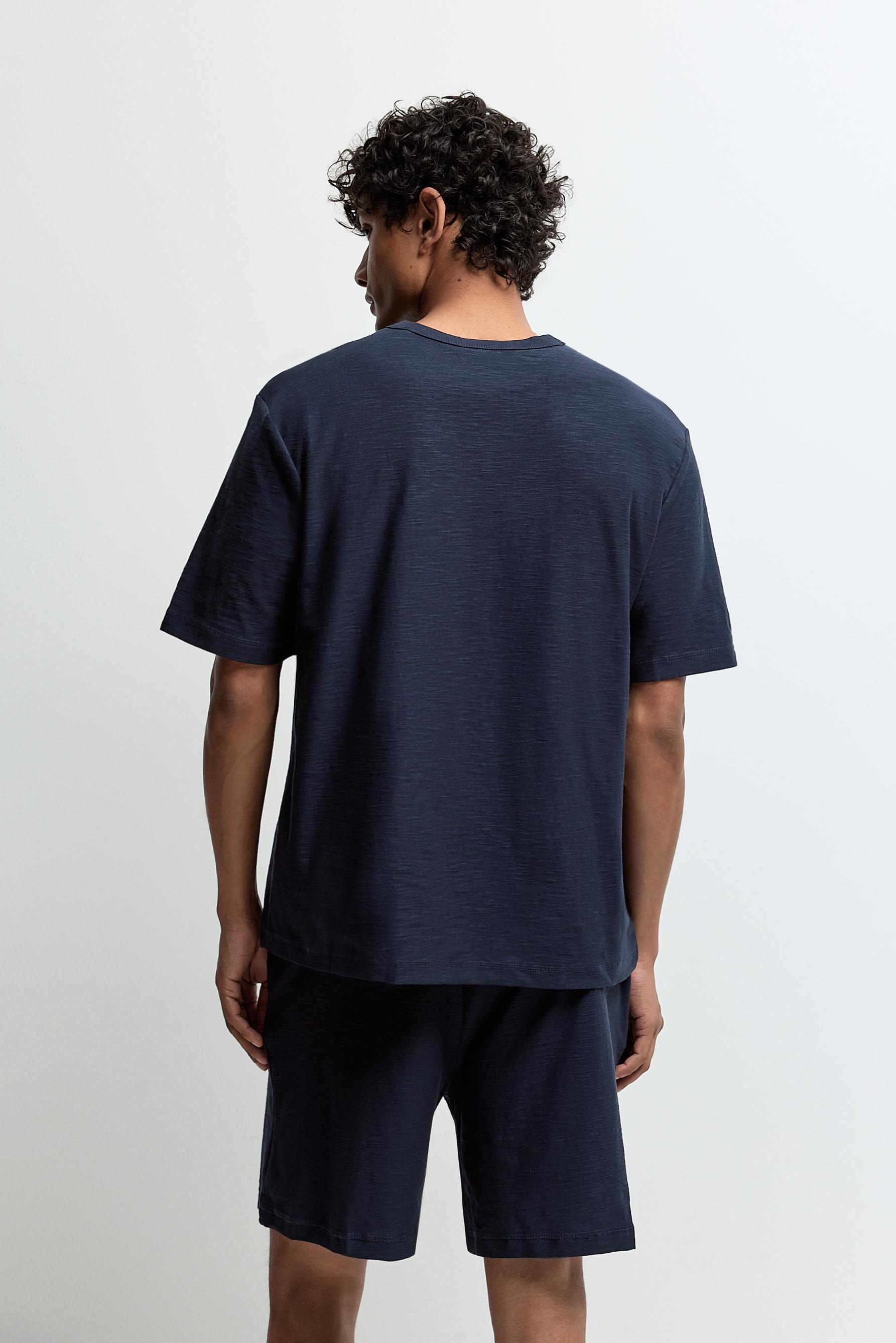 Embroidered short pyjamas — NAVY
