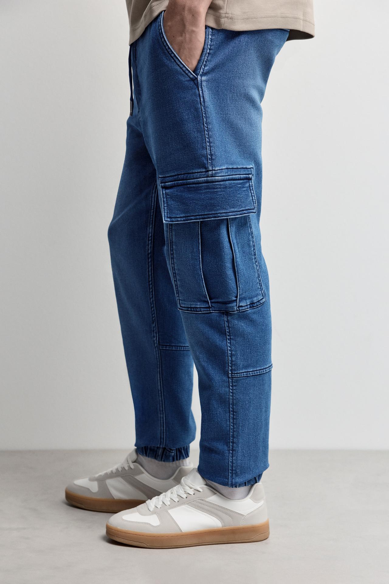 Cargo jogger jeans — BLUE