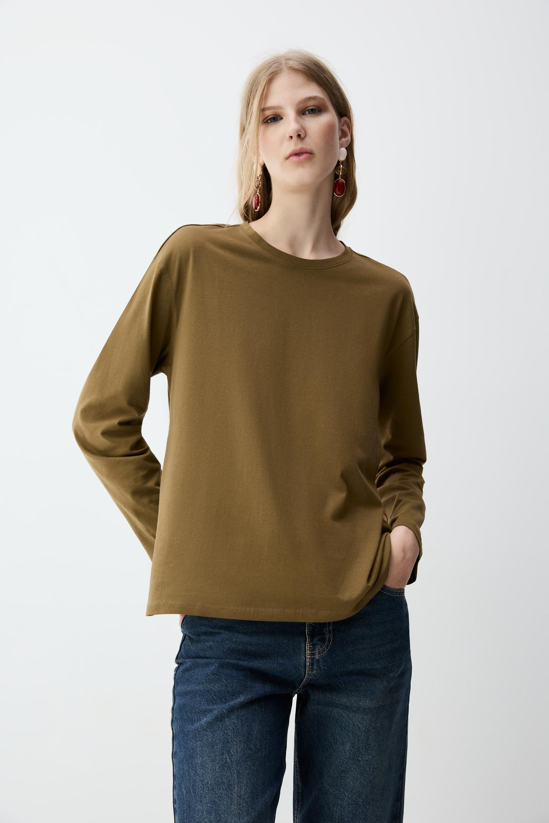 Camiseta manga larga estampada