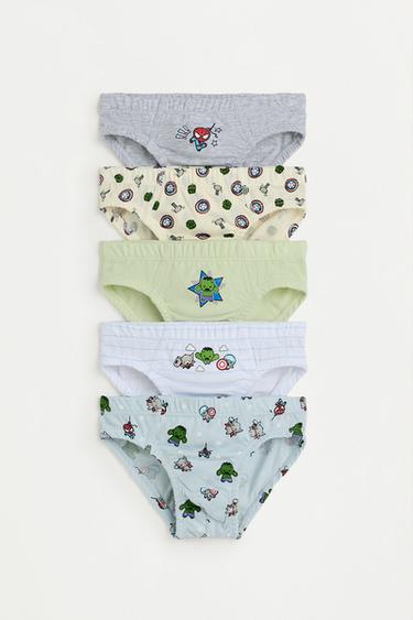5-Pack of Avengers ©Marvel Briefs — WHITE/GREEN 1