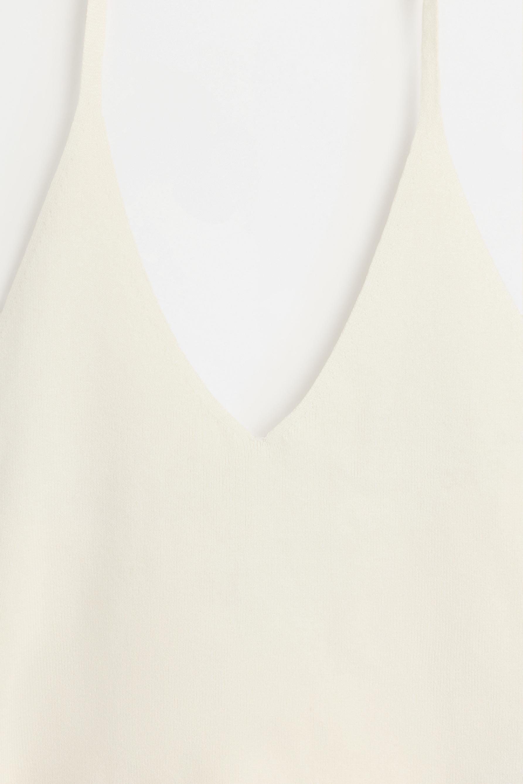 Halter knit top — OFF WHITE