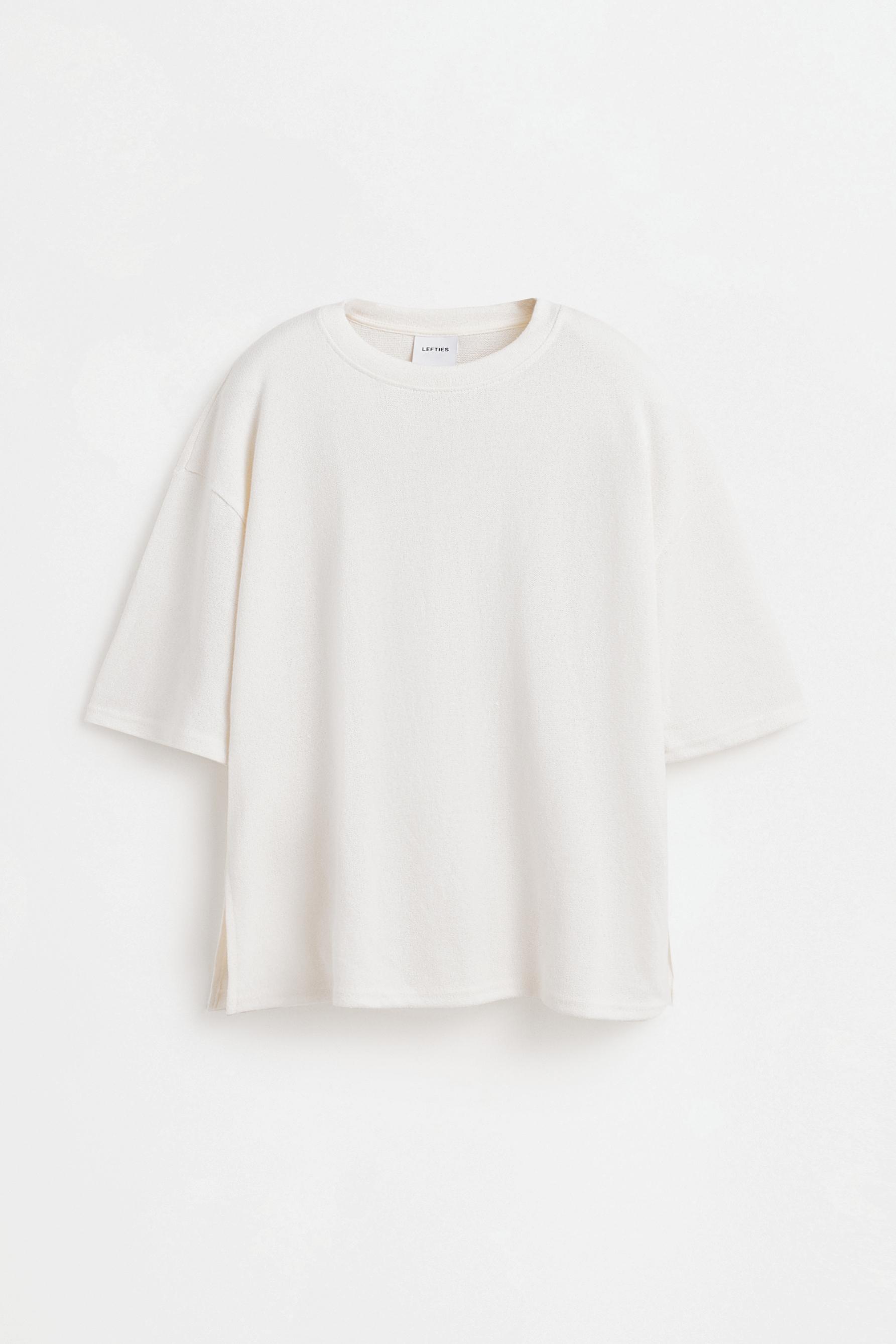 Oversize rustic T-shirt — OFF WHITE