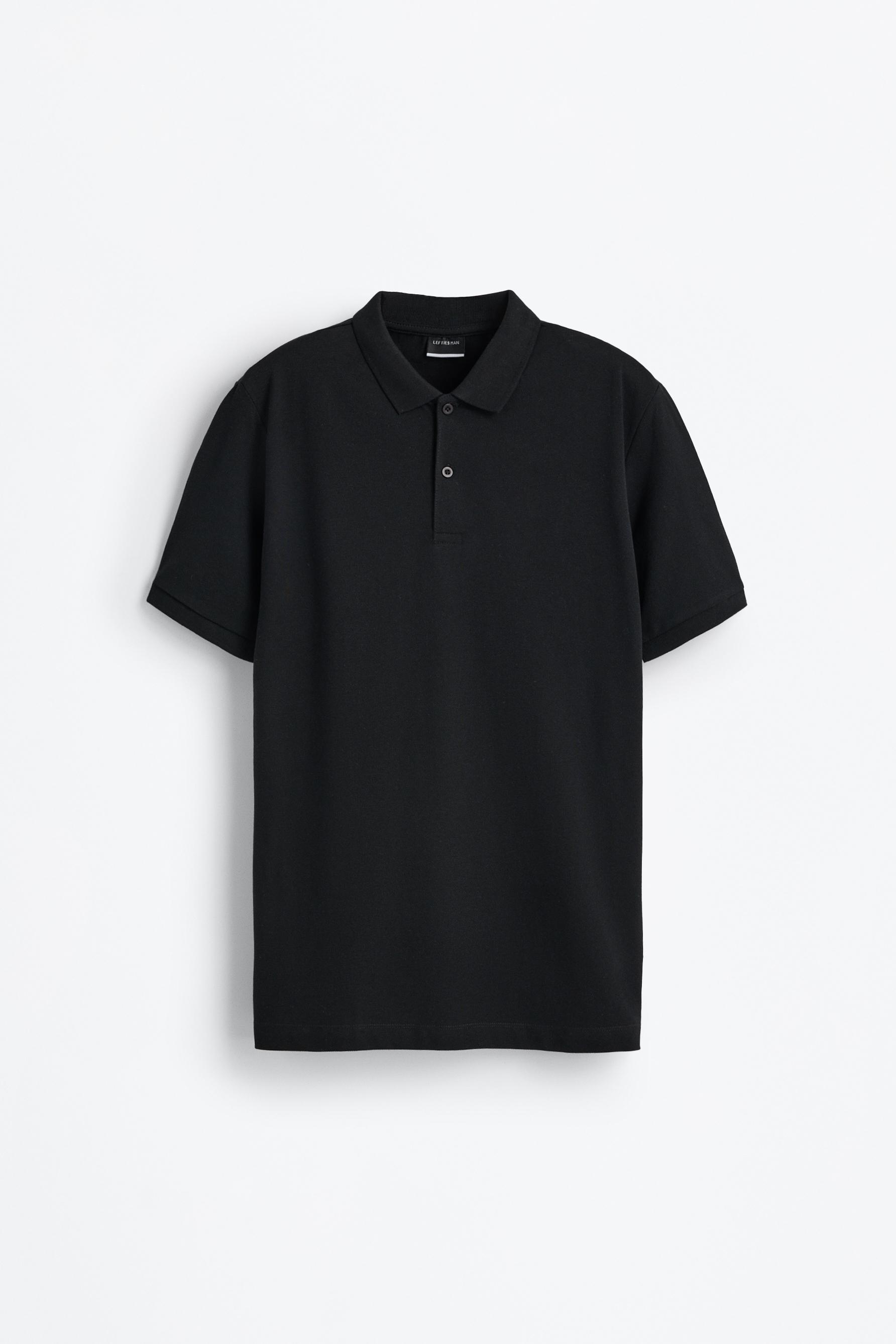 Basic polo shirt — BLACK