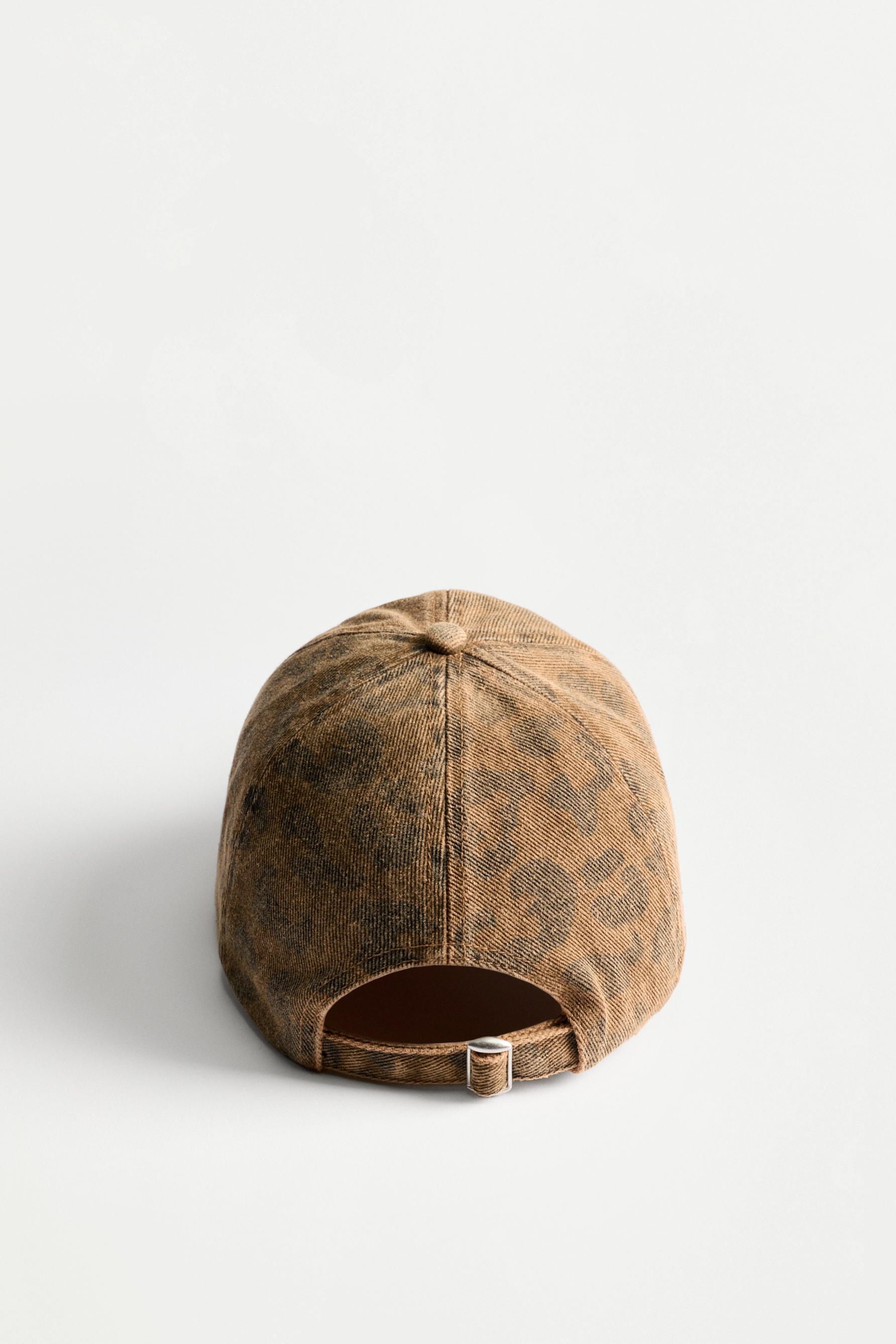 Animal print cap — CAMEL TONES