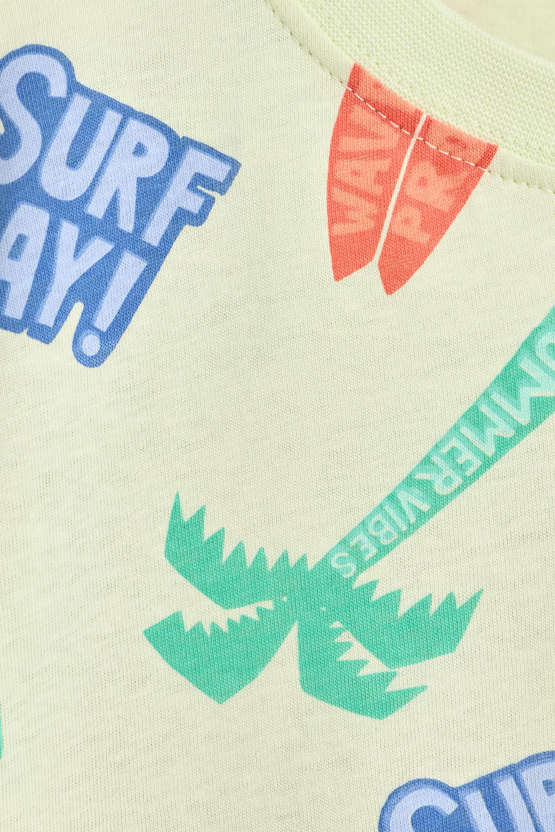 Short printed pyjamas — PASTEL GREEN