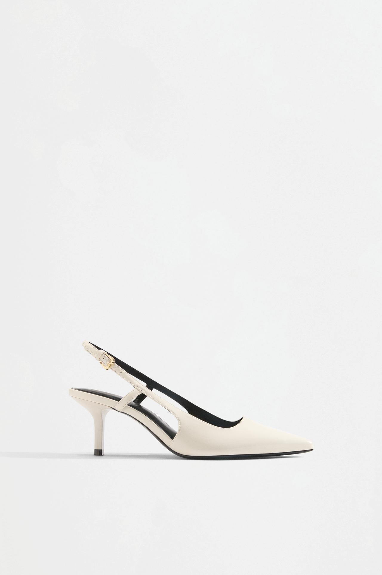 Slingback heels — WHITE