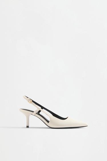 Slingback heels — WHITE 1