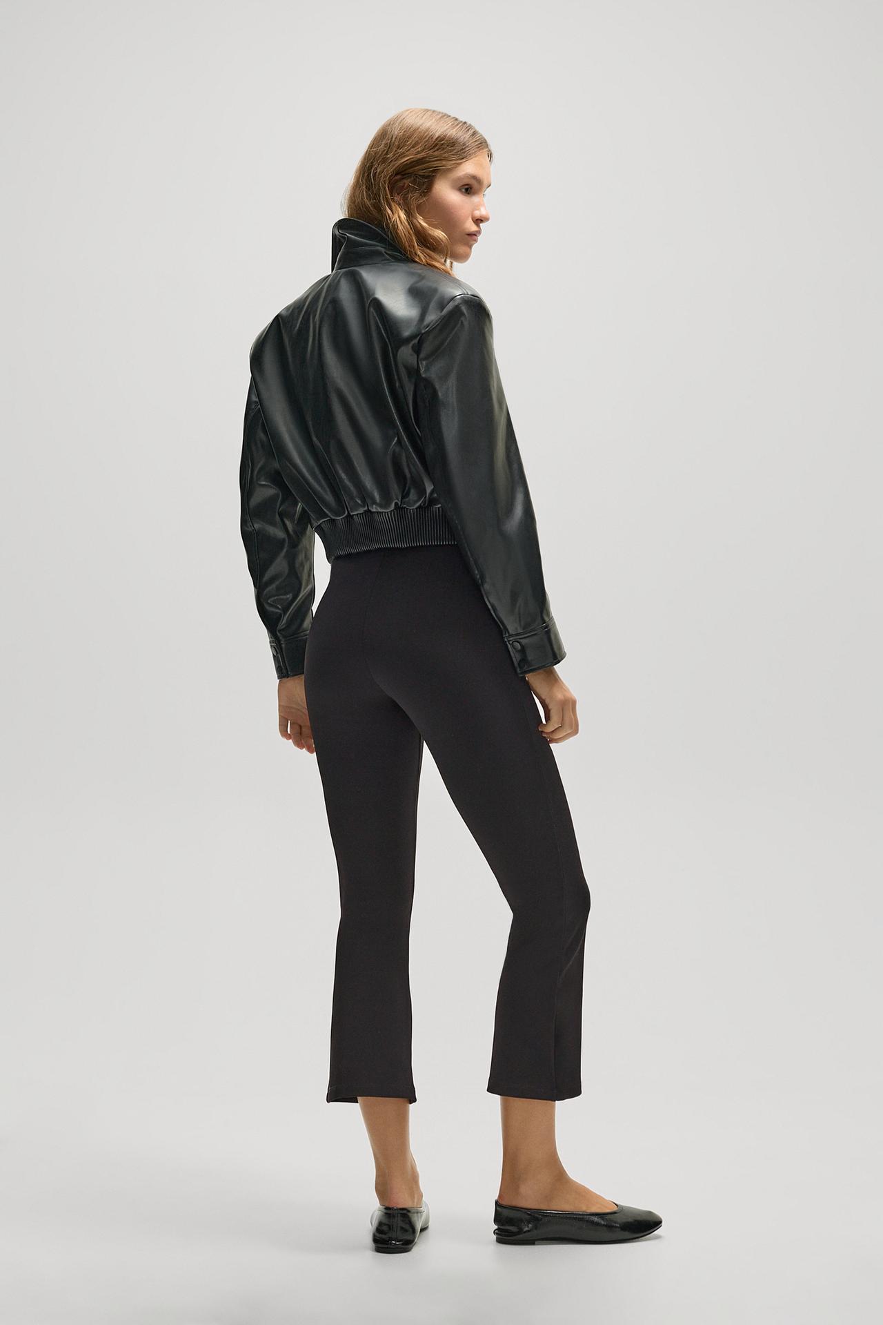 Shaping bell bottom trousers — BLACK