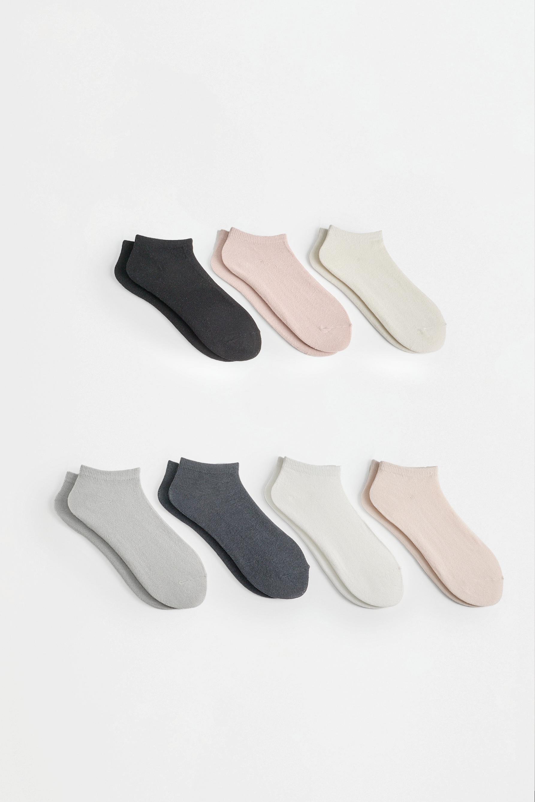 Ankle socks (Pack 7) — PINK/WHITE