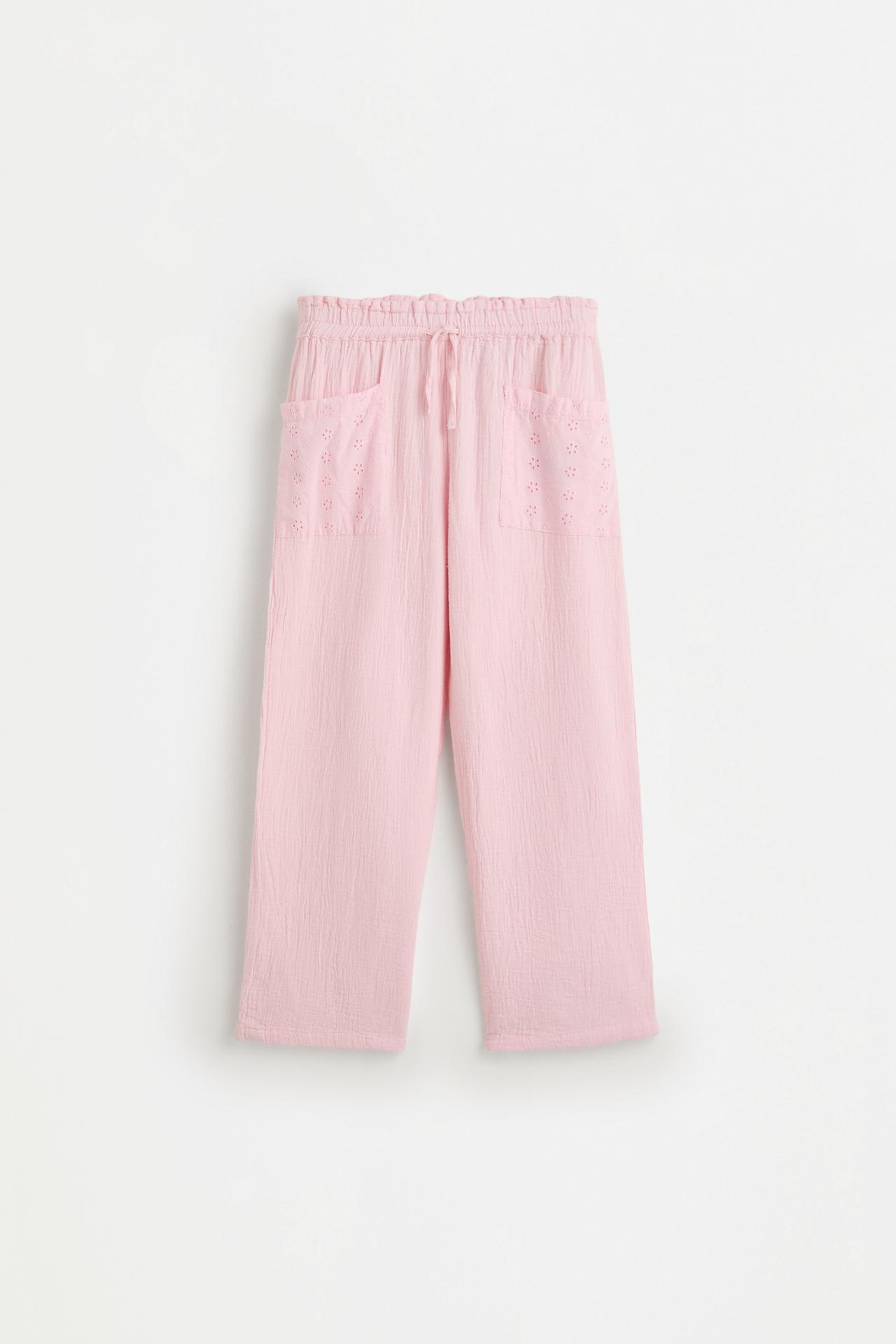 Swiss embroidery culottes — PINK