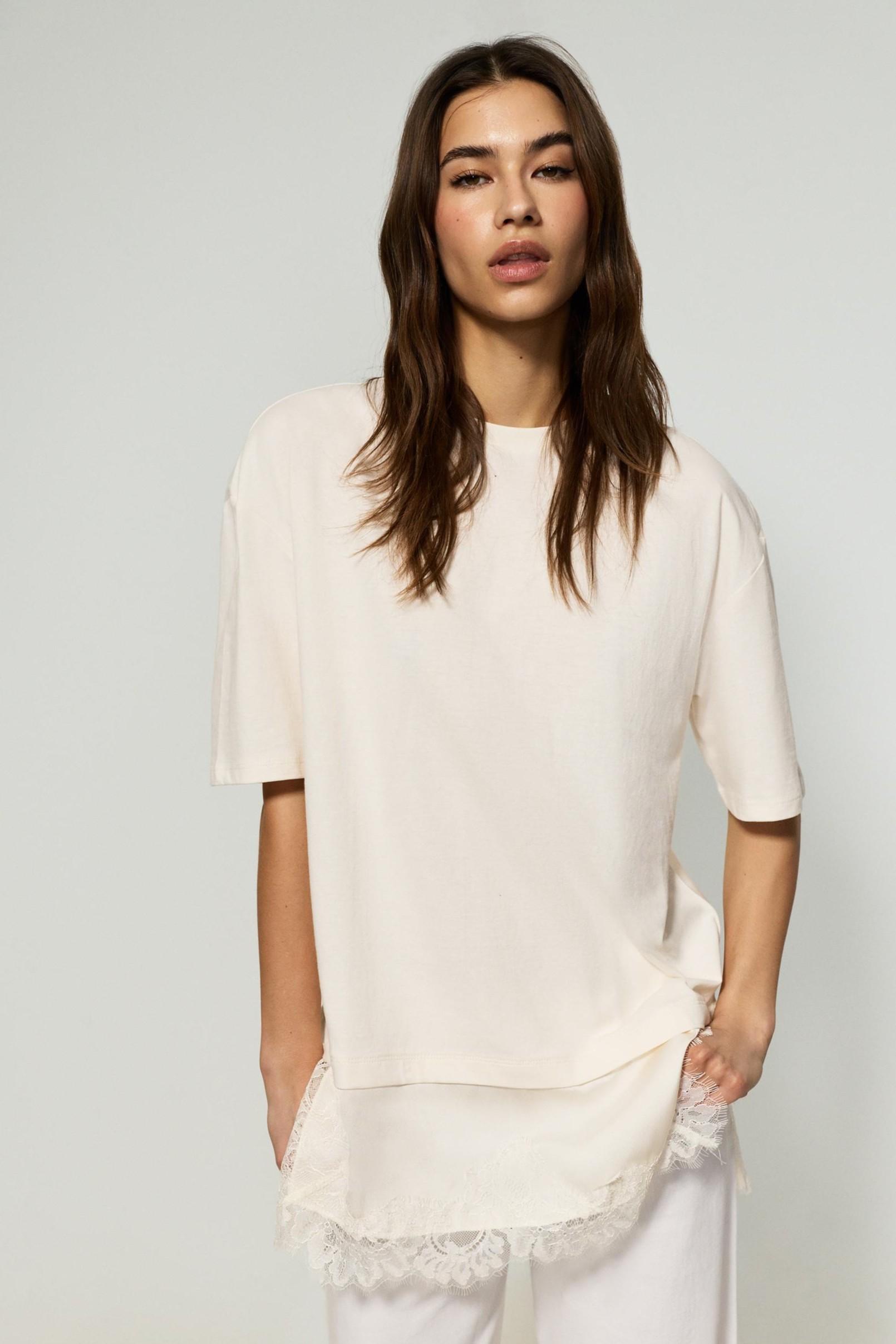 Camiseta bajo satinado