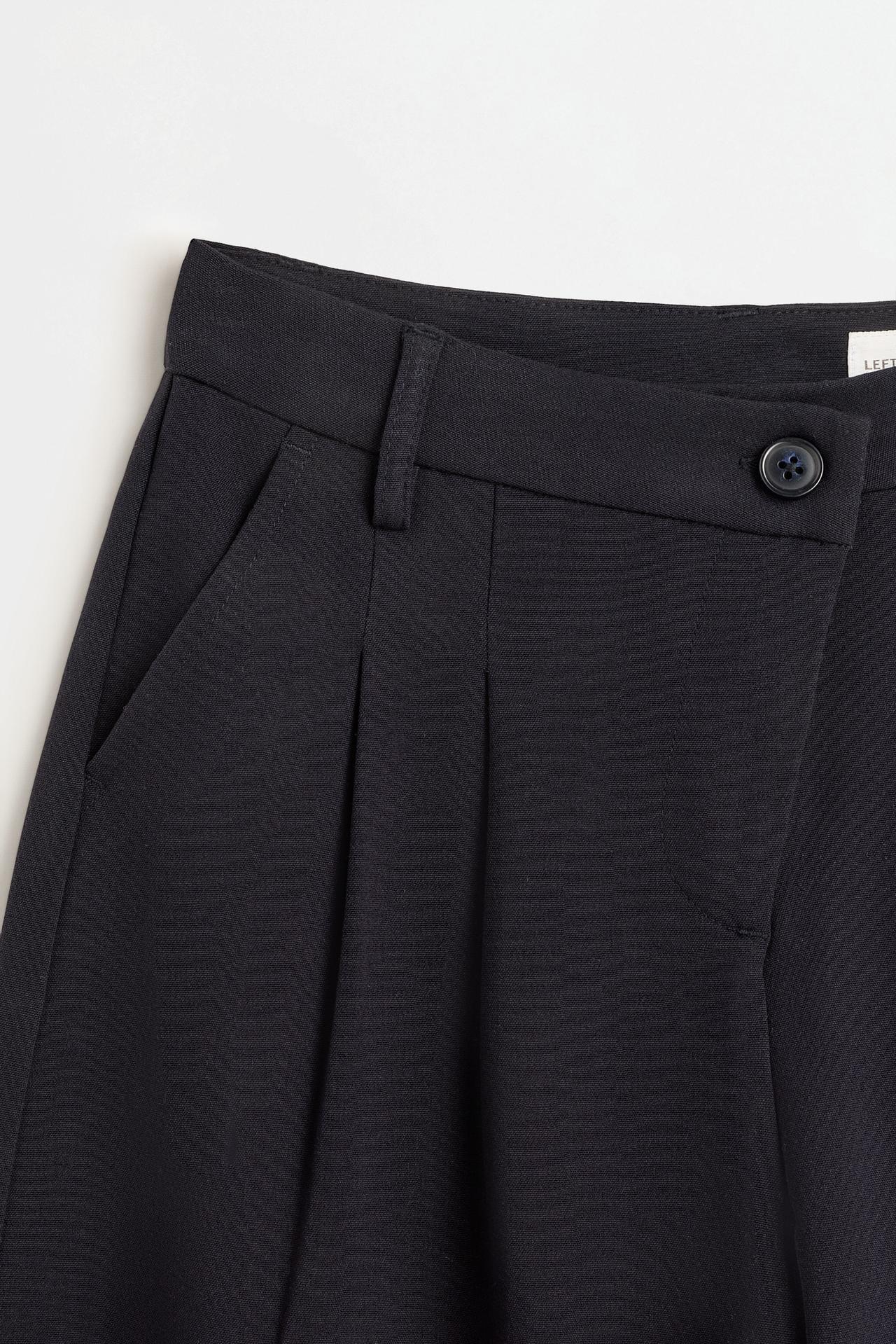 Balloon cross-button trousers — NAVY