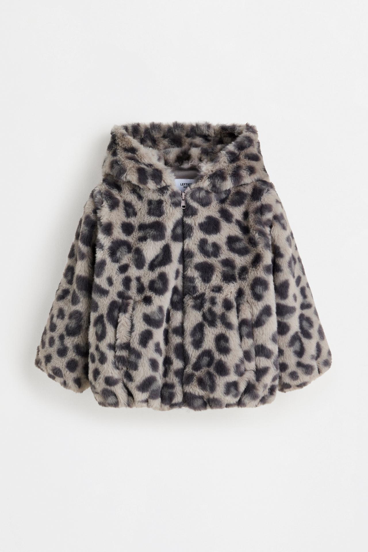 Animal print faux fur coat — OCHRE