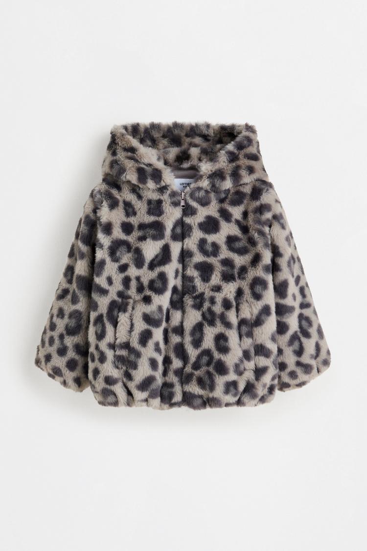 Animal print faux fur coat — OCHRE