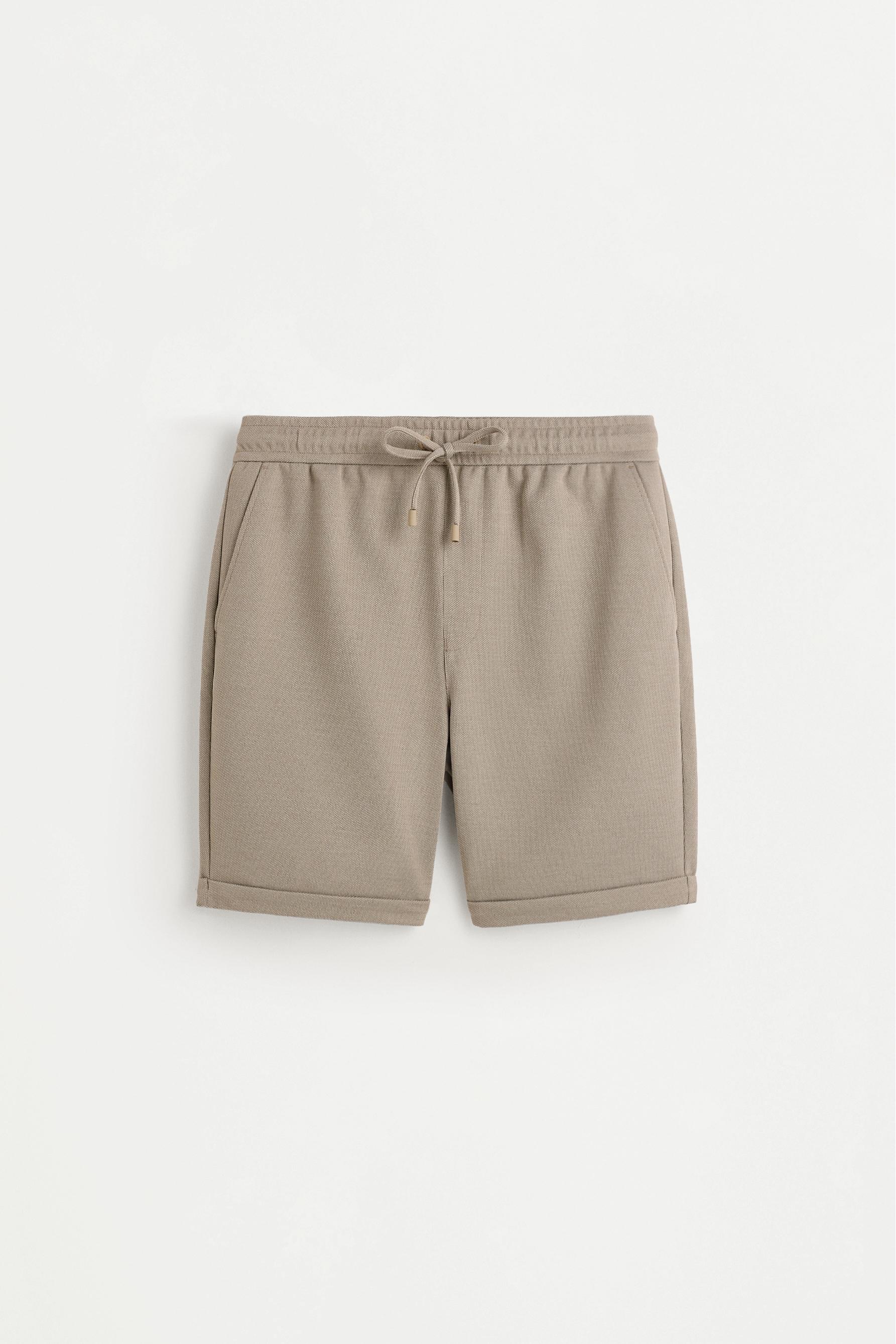Piqué Bermuda shorts — PALE SAND