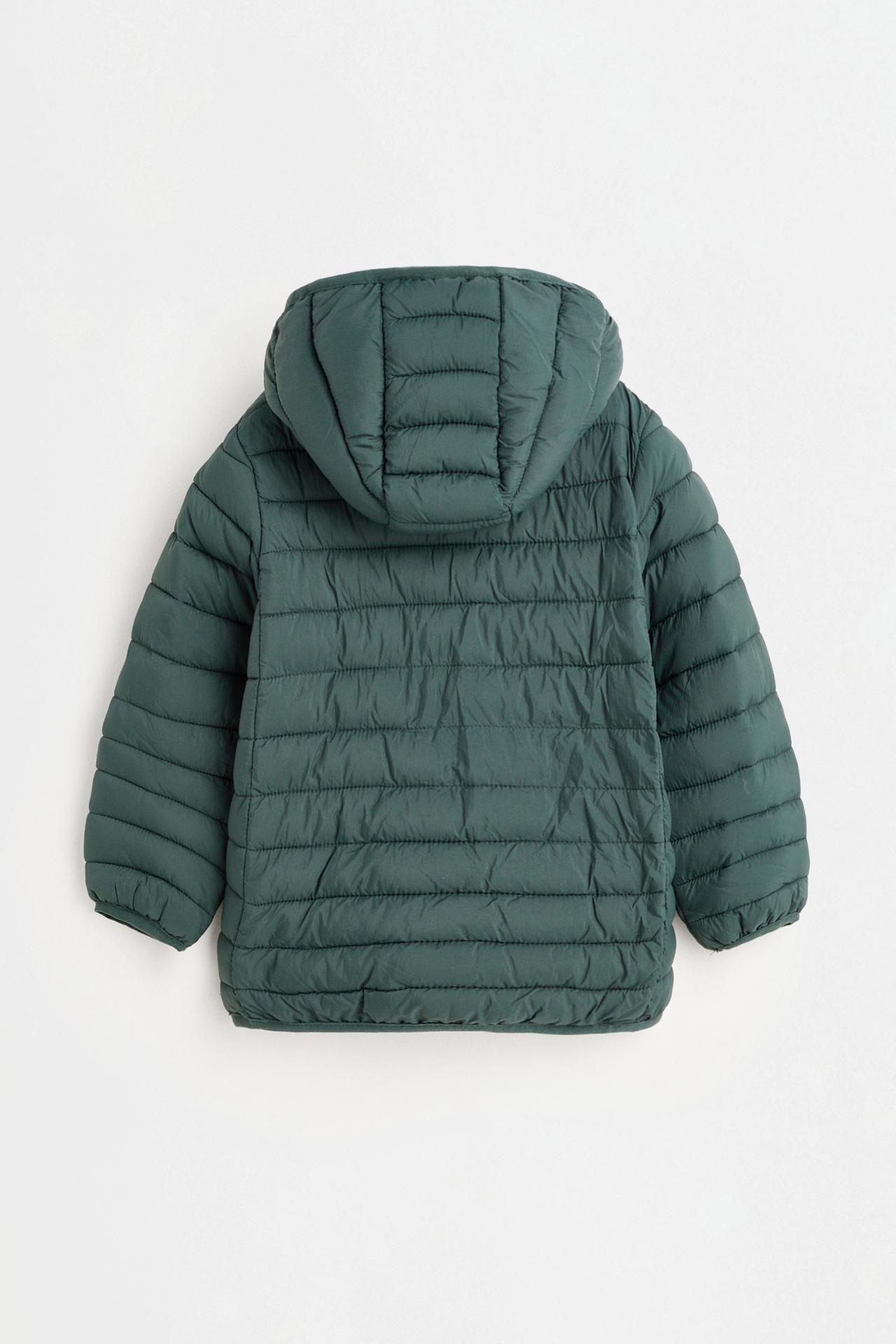 Lightweight hooded quilted jacket — TEAL GREEN