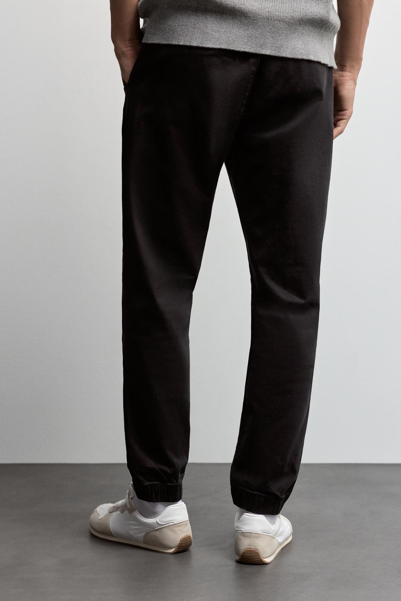 Slim fit jogger pants — BLACK