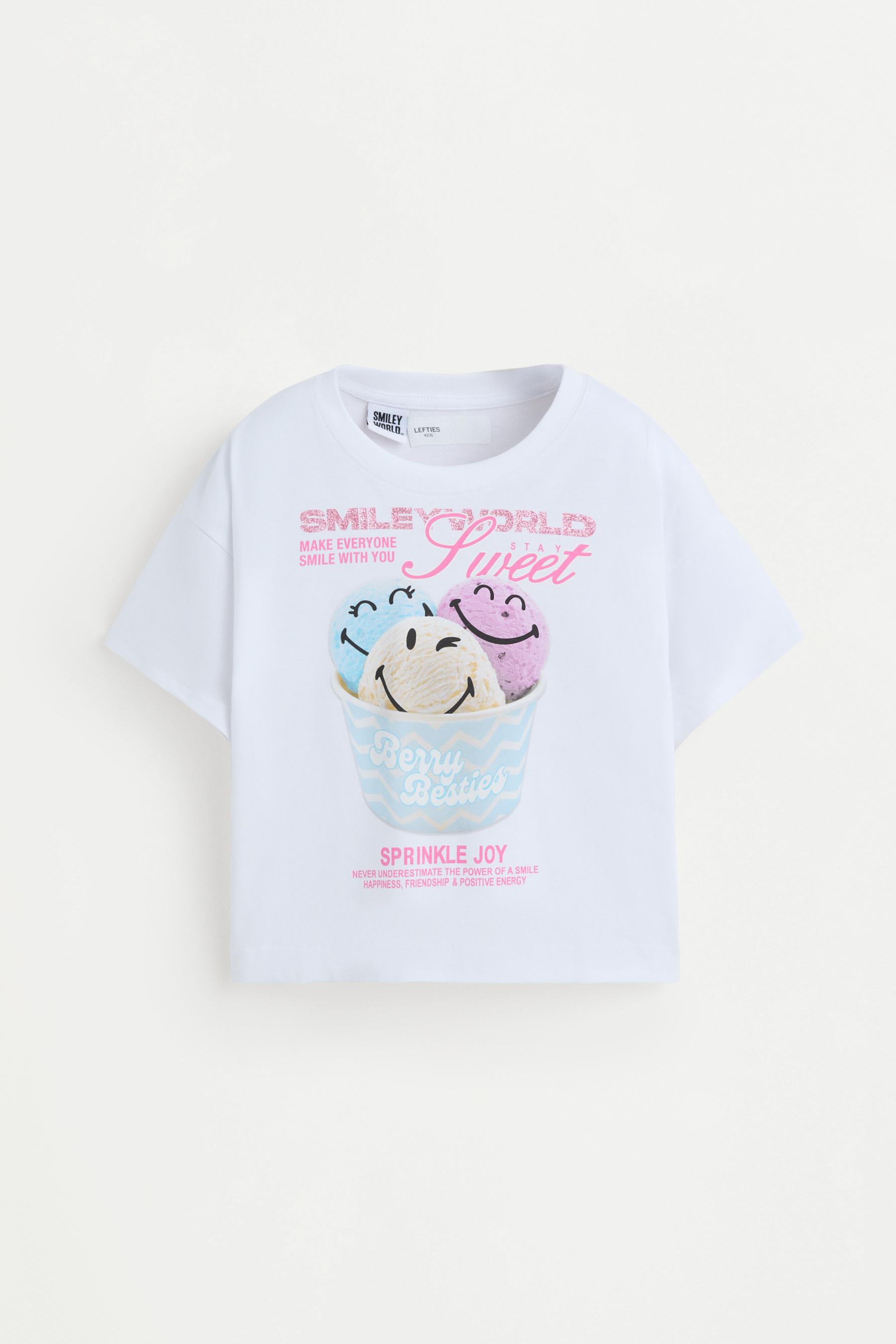 SmileyWorld® ice cream T-shirt — OFF WHITE