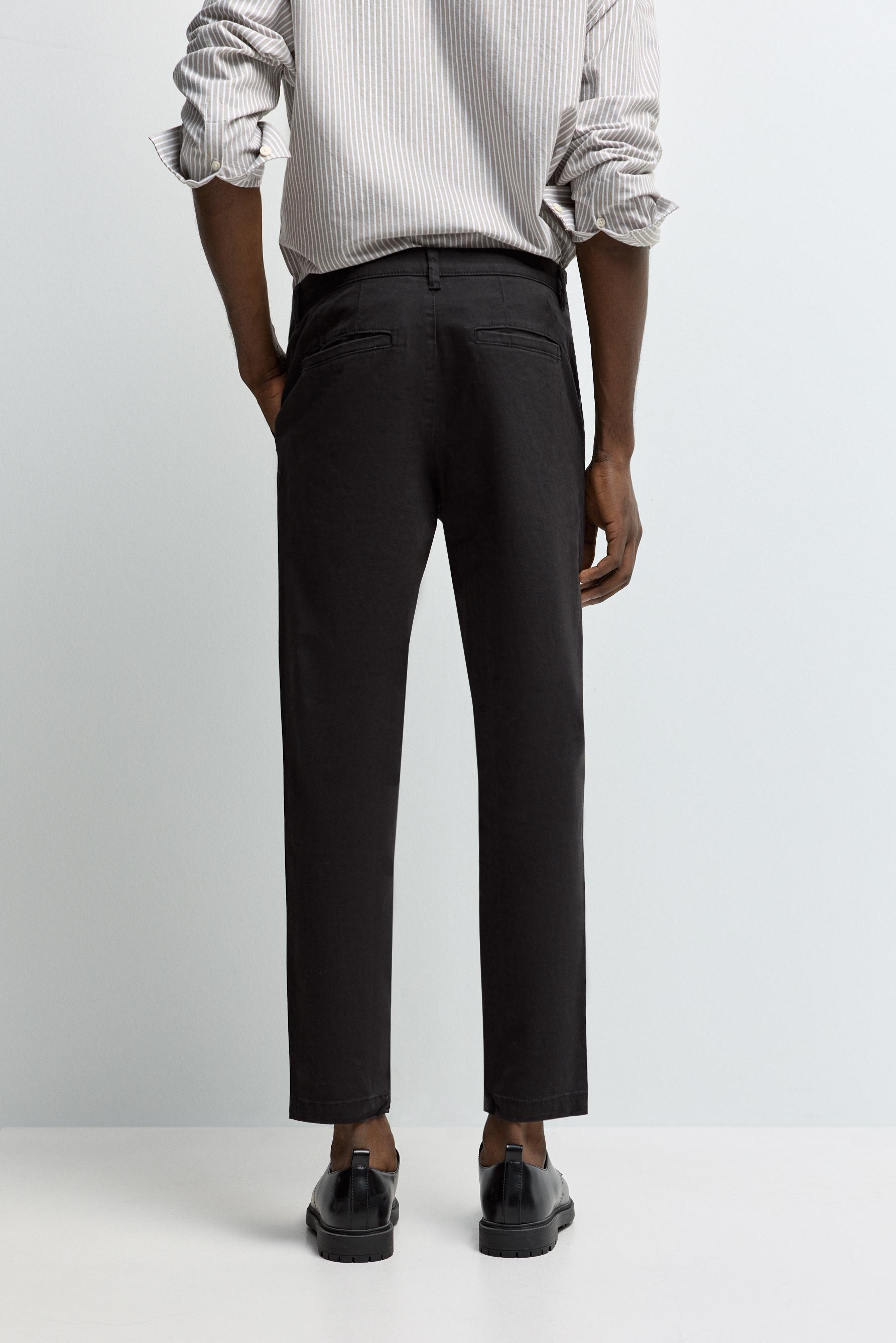 Skinny chino trousers — BLACK