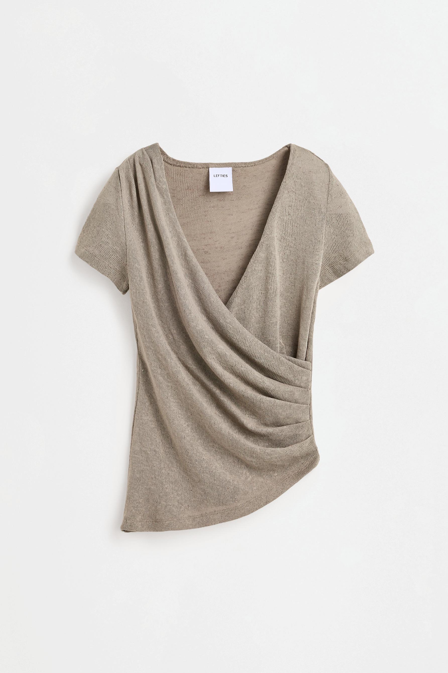 Ruched top — PALE KHAKI