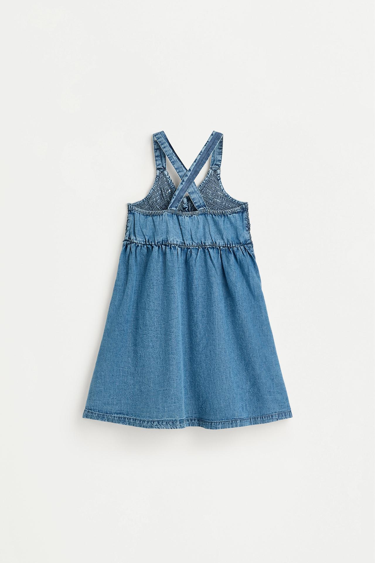 Denim strappy dress — PALE BLUE