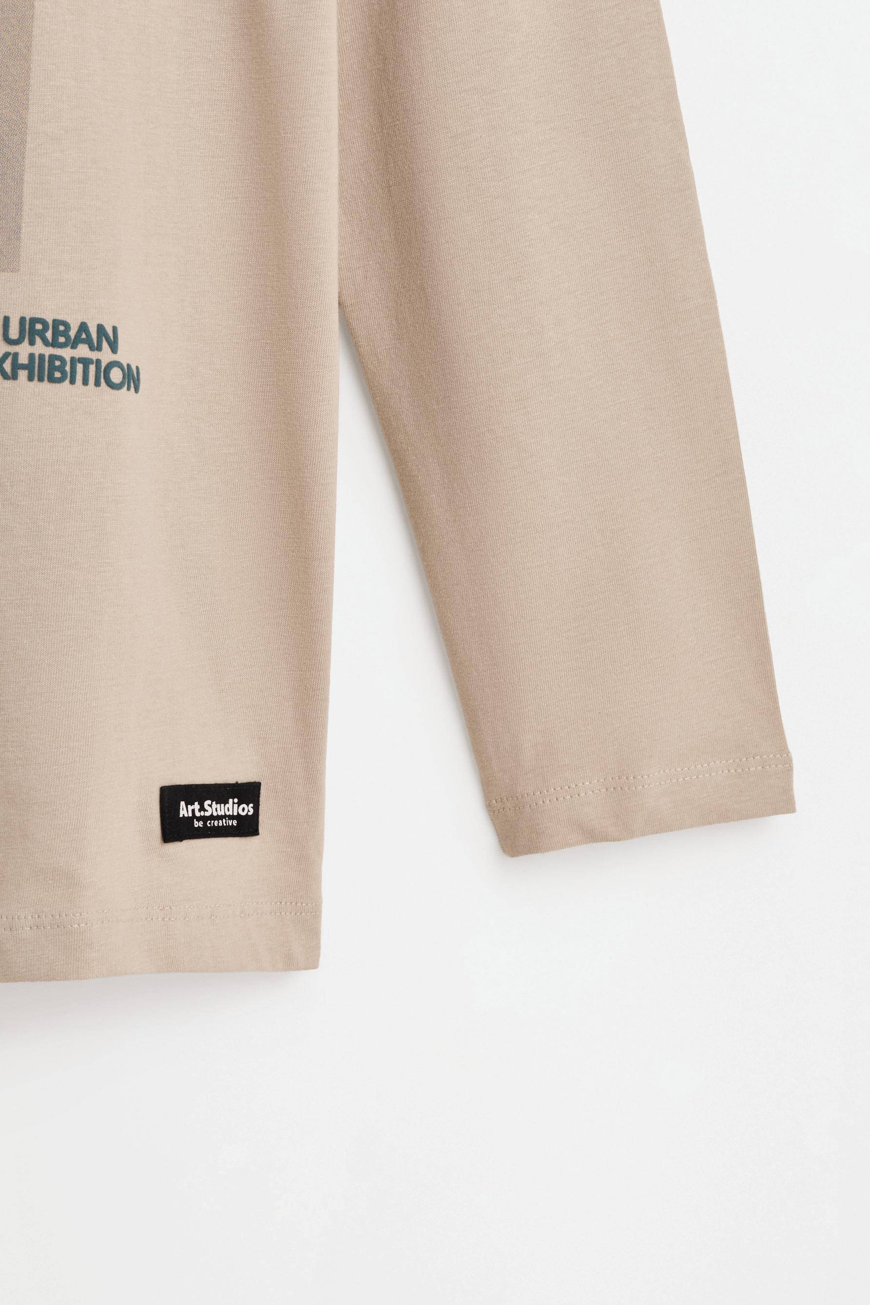 Printed T-shirt — TAN BEIGE