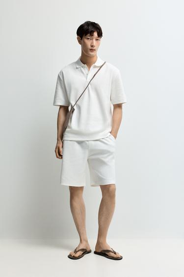 Jogger Bermuda shorts — WHITE 1