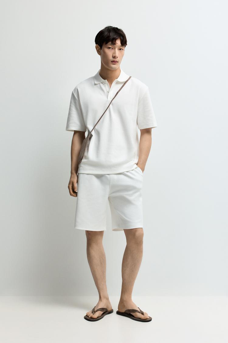 Jogger Bermuda shorts — WHITE