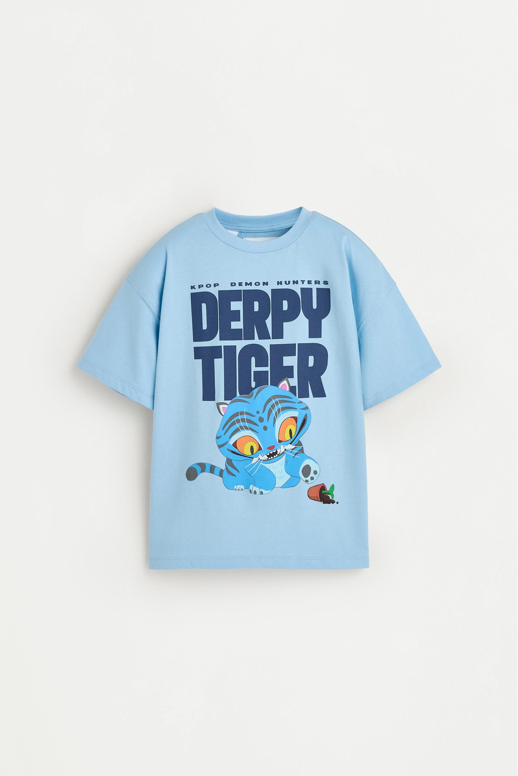 Derpy Tiger K-Pop Demon Hunters™/© Netflix T-shirt — BLUE