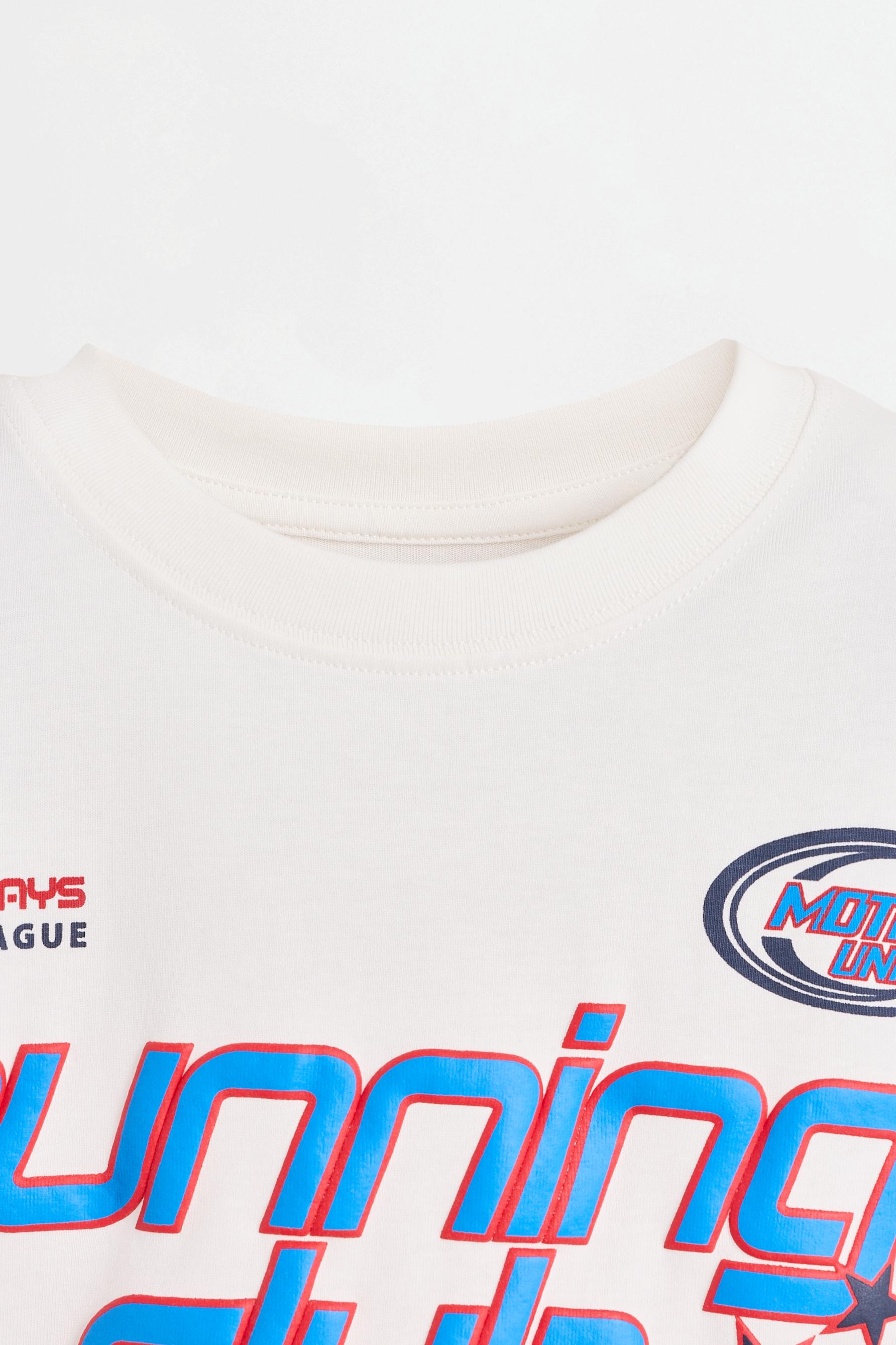 Raised print T-shirt — WHITE