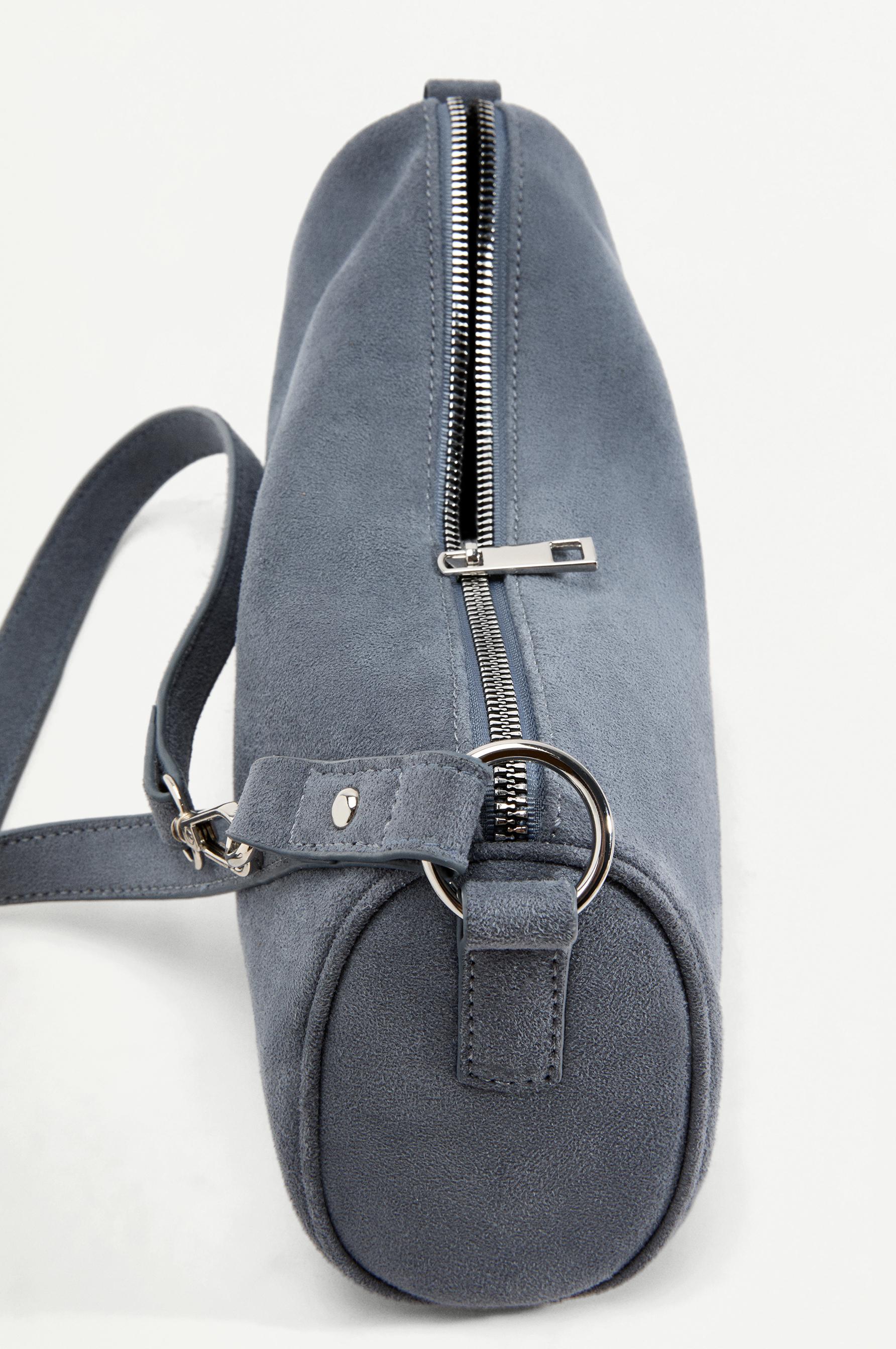 Faux suede multi-way bag — BLUE