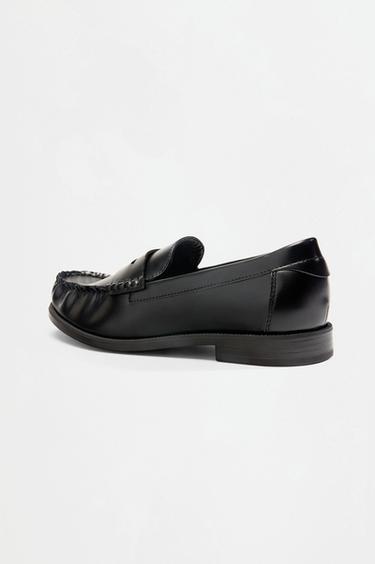 Gathered loafers — BLACK 4
