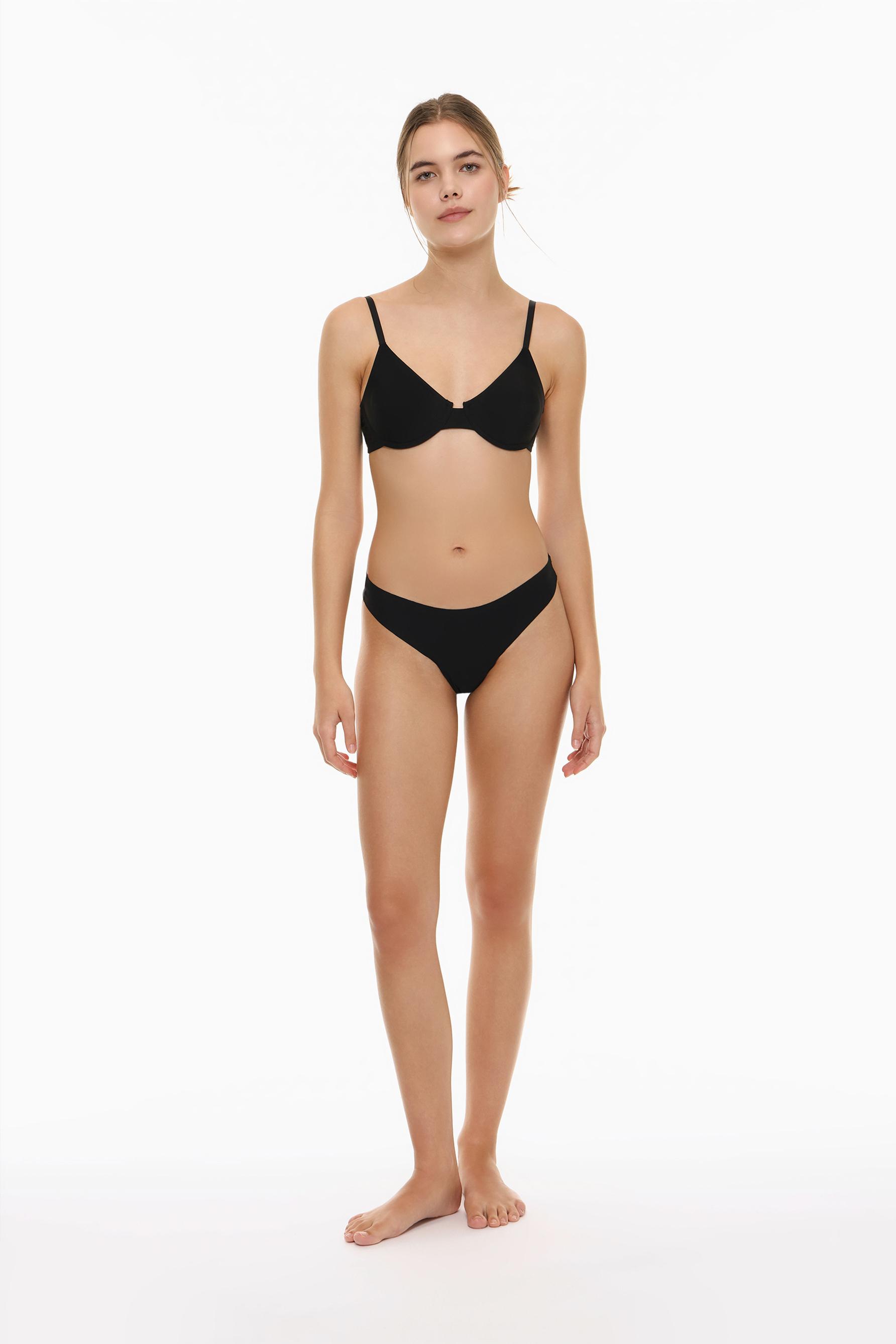 3-Pack of microfibre thongs — BLACK