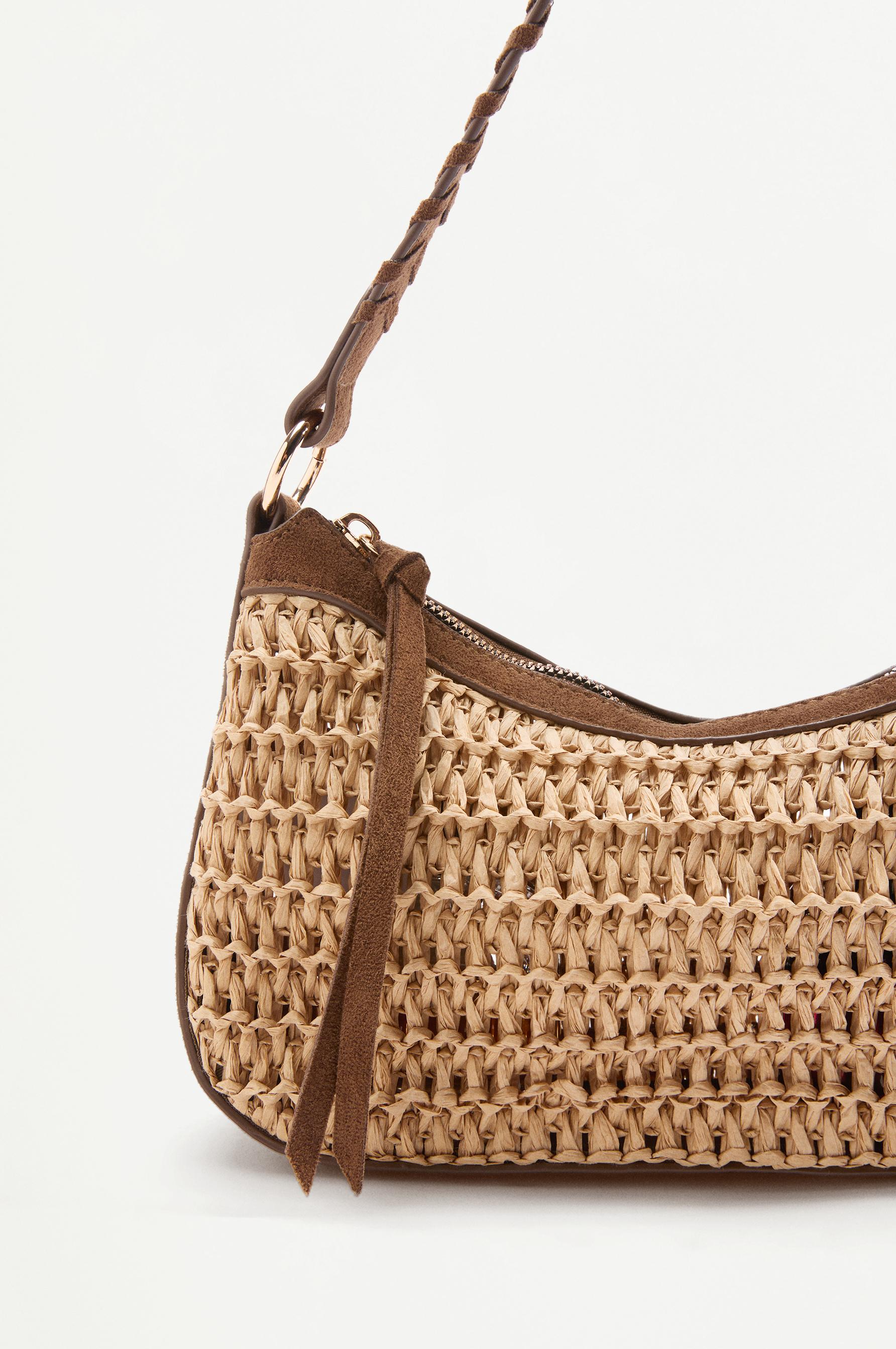 Paper shoulder bag — BEIGE