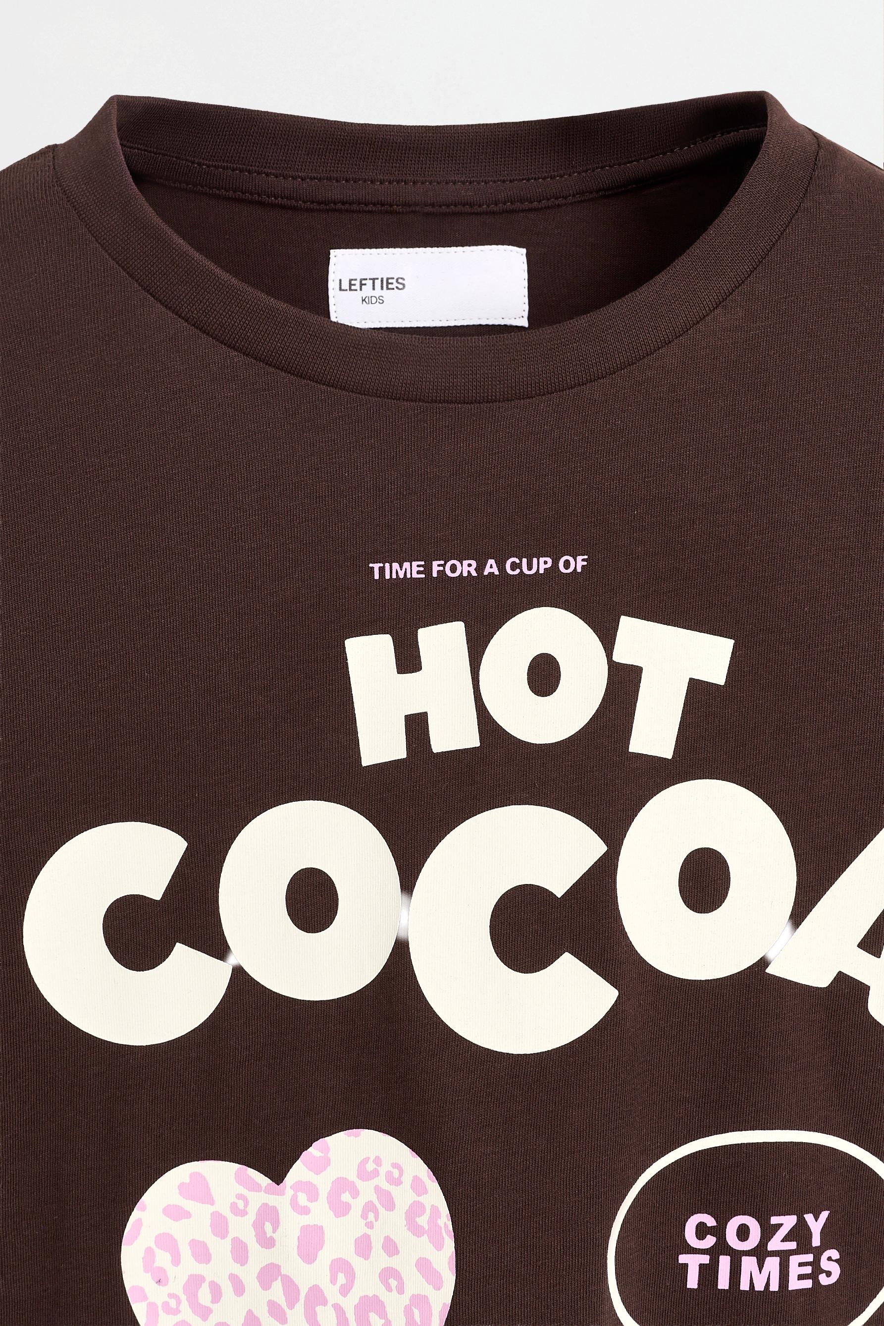Printed T-shirt — DARK BROWN