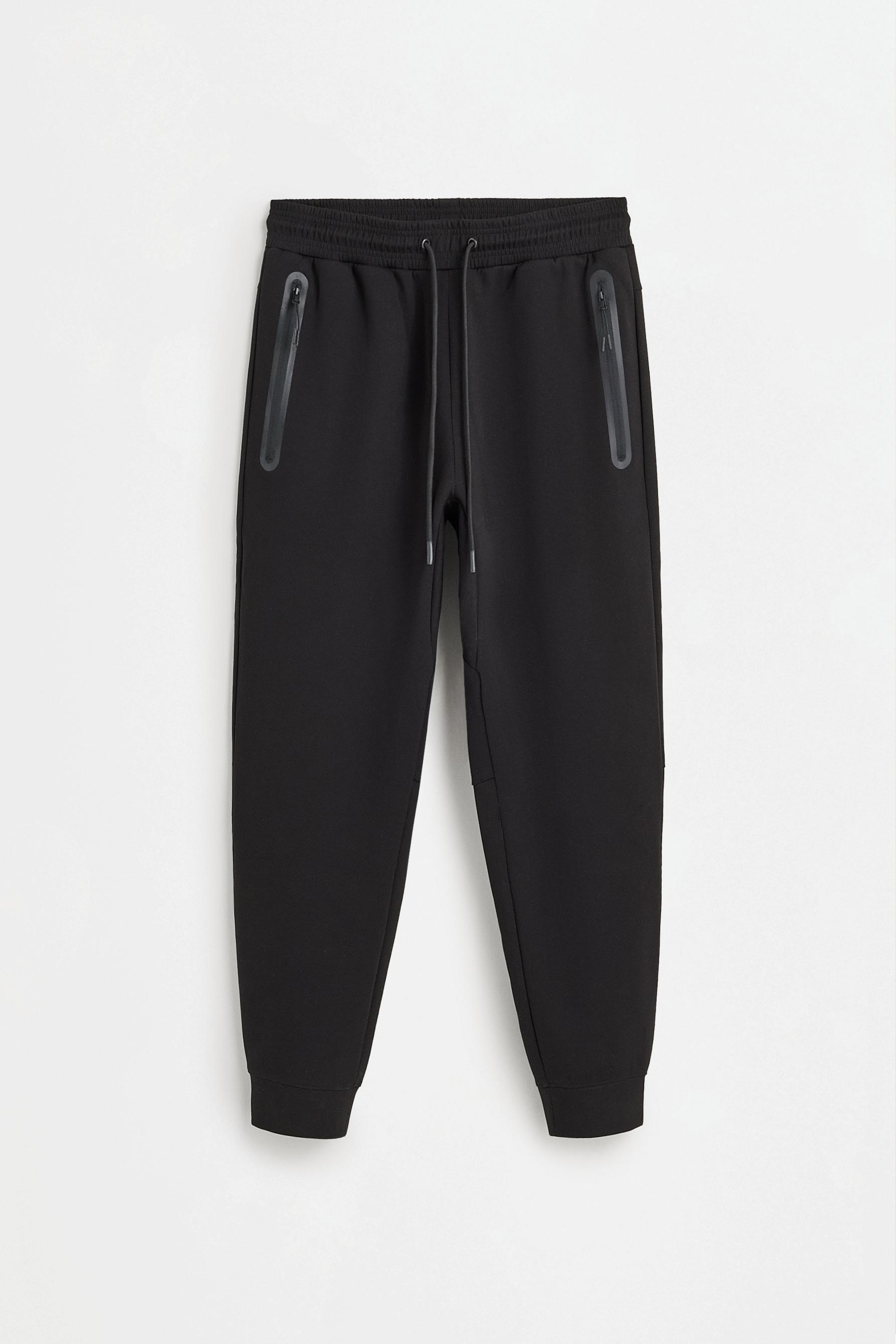 Basic interlock joggers — BLACK