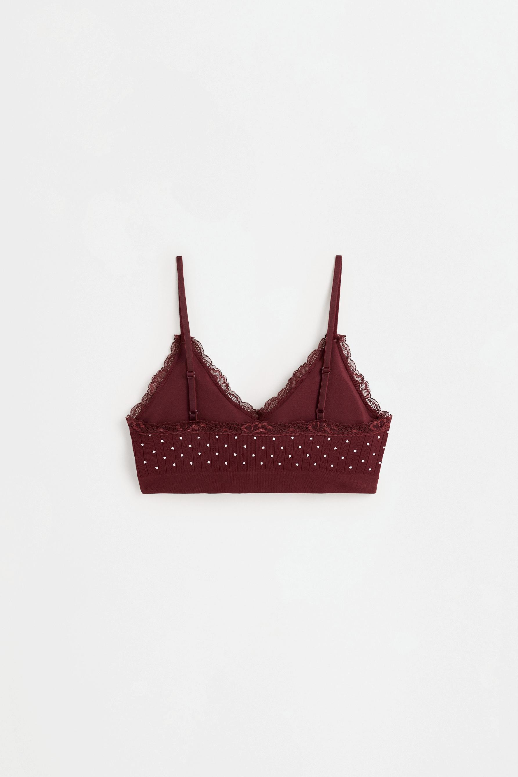 Lace bra tops (Pack of 2) — BURGUNDY