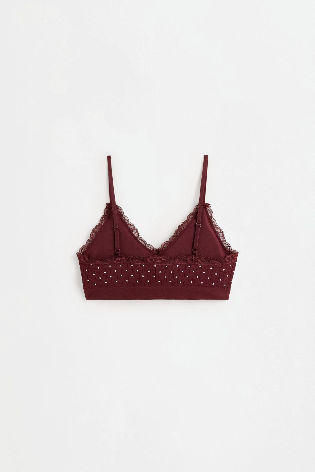 Lace bra tops (Pack of 2) — BURGUNDY