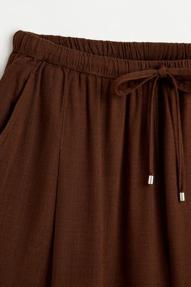 Lightweight wide-leg jeans — BROWN MARL 7