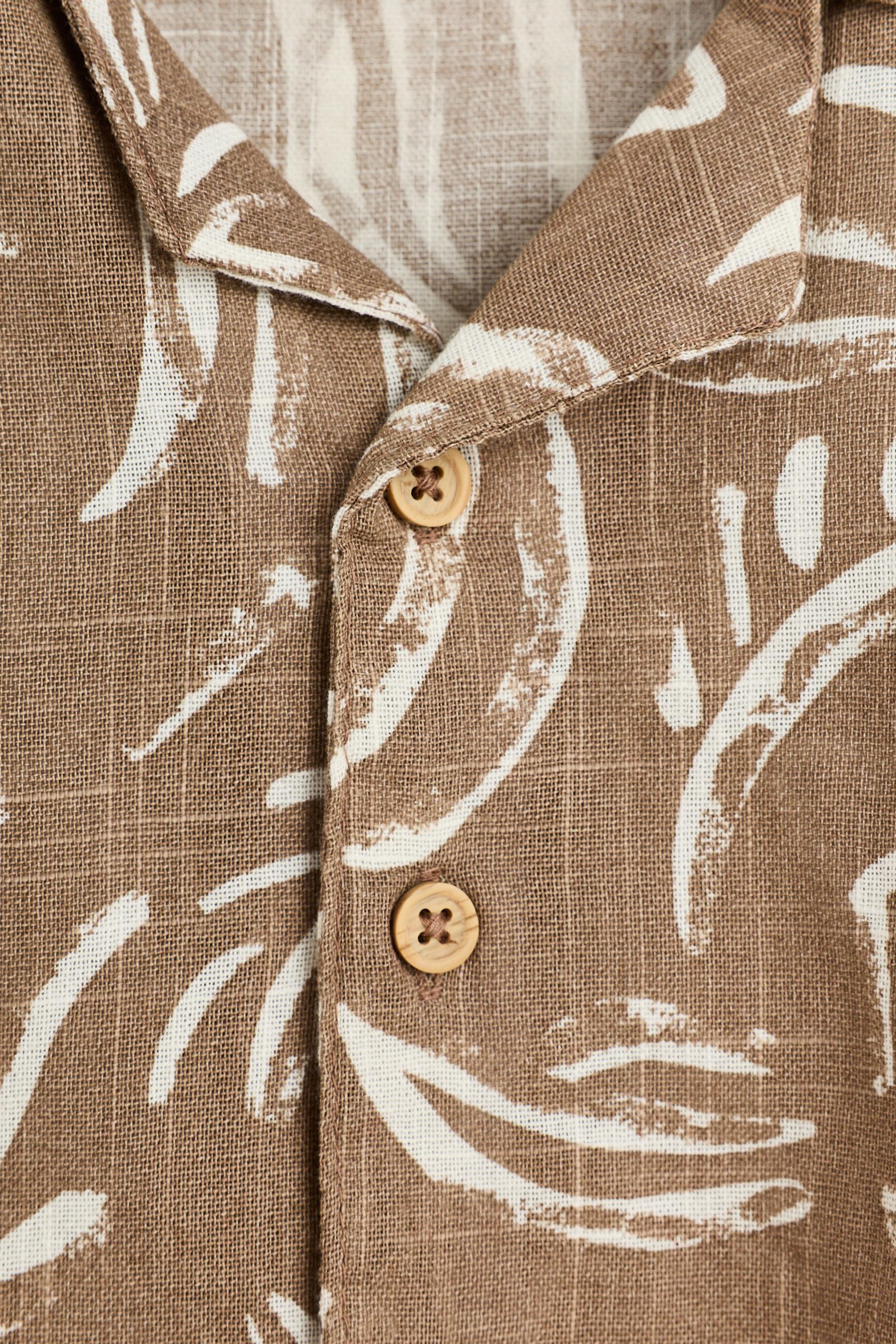 Printed rustic shirt — MINK