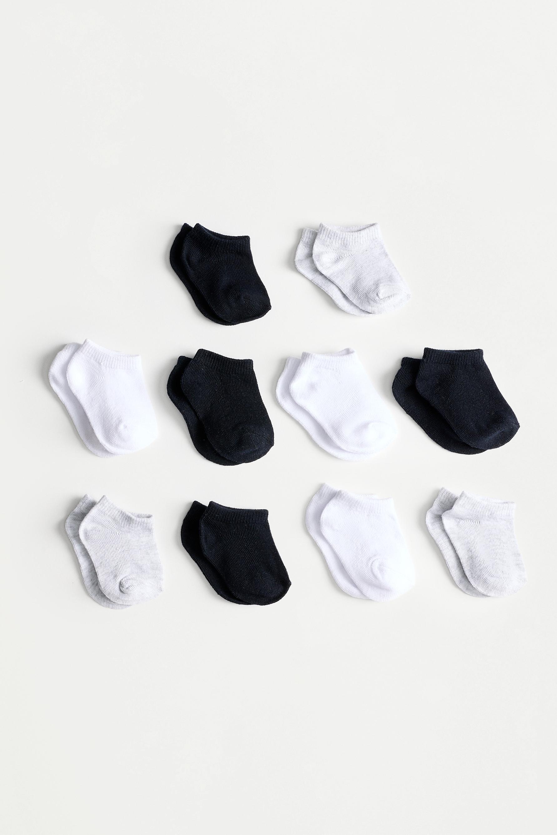 Ankle socks (Pack 10) — WHITE/GREY