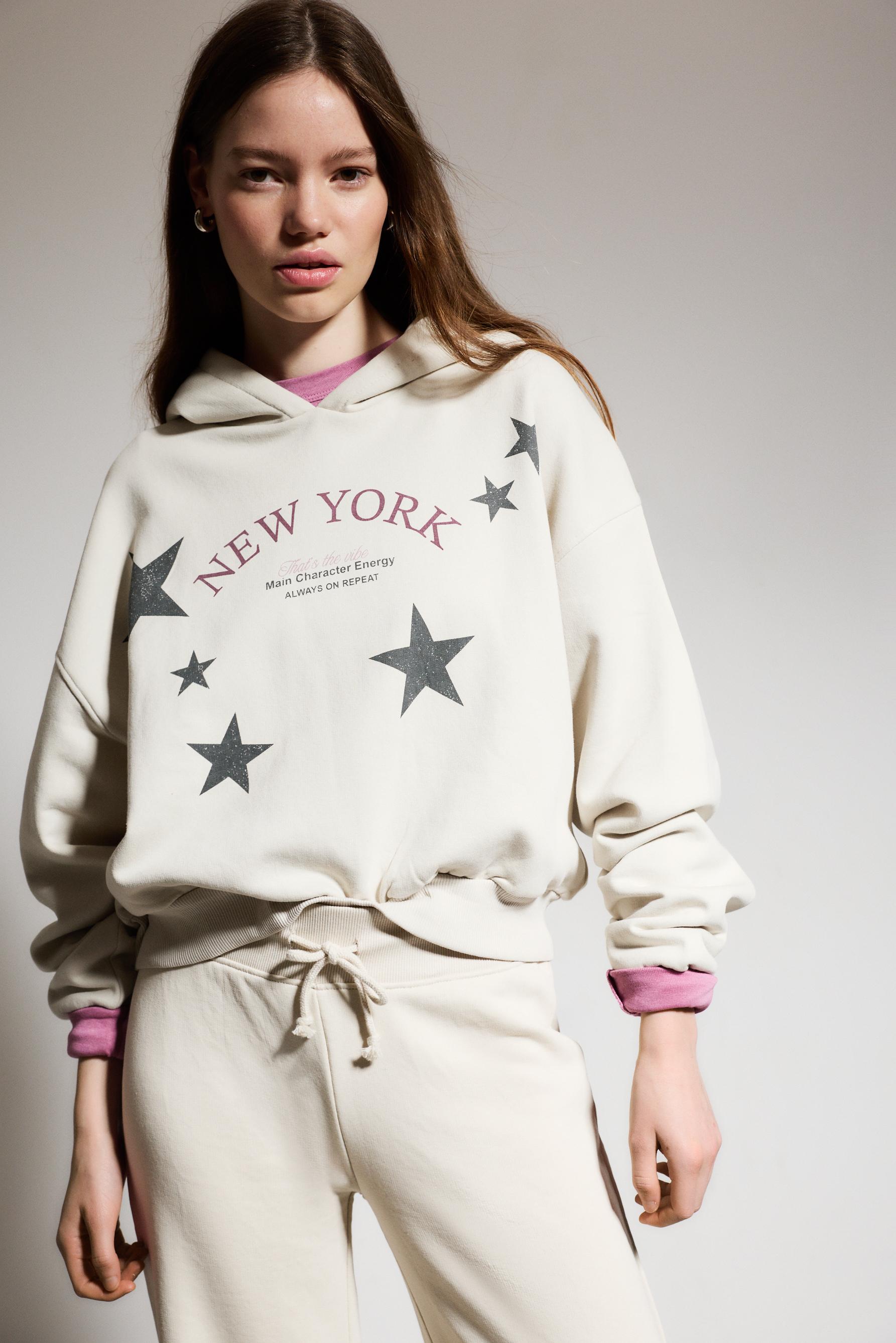 Sudadera estampada capucha